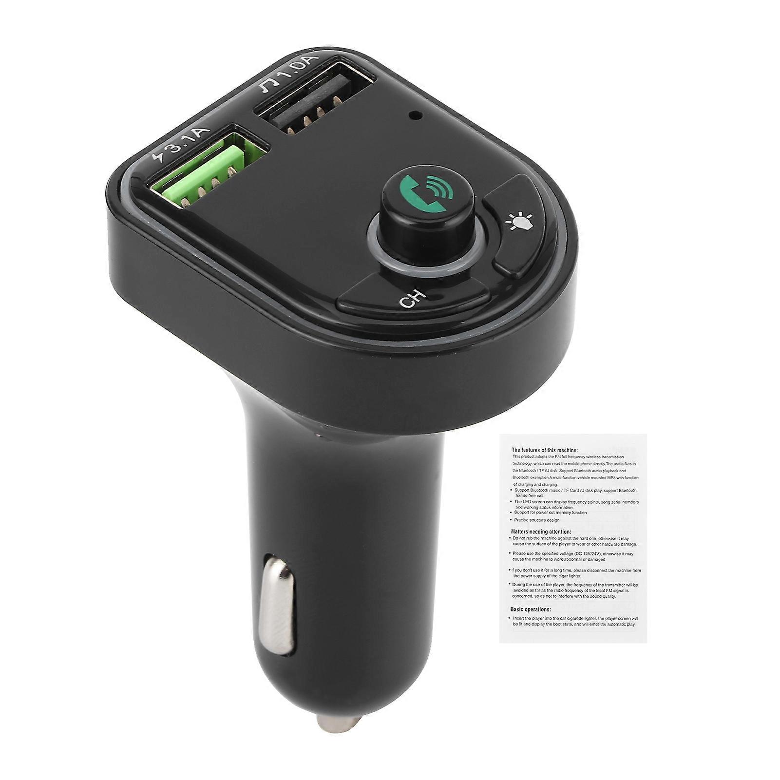 USB car charger with Bluetooth receiver and MP3 playback