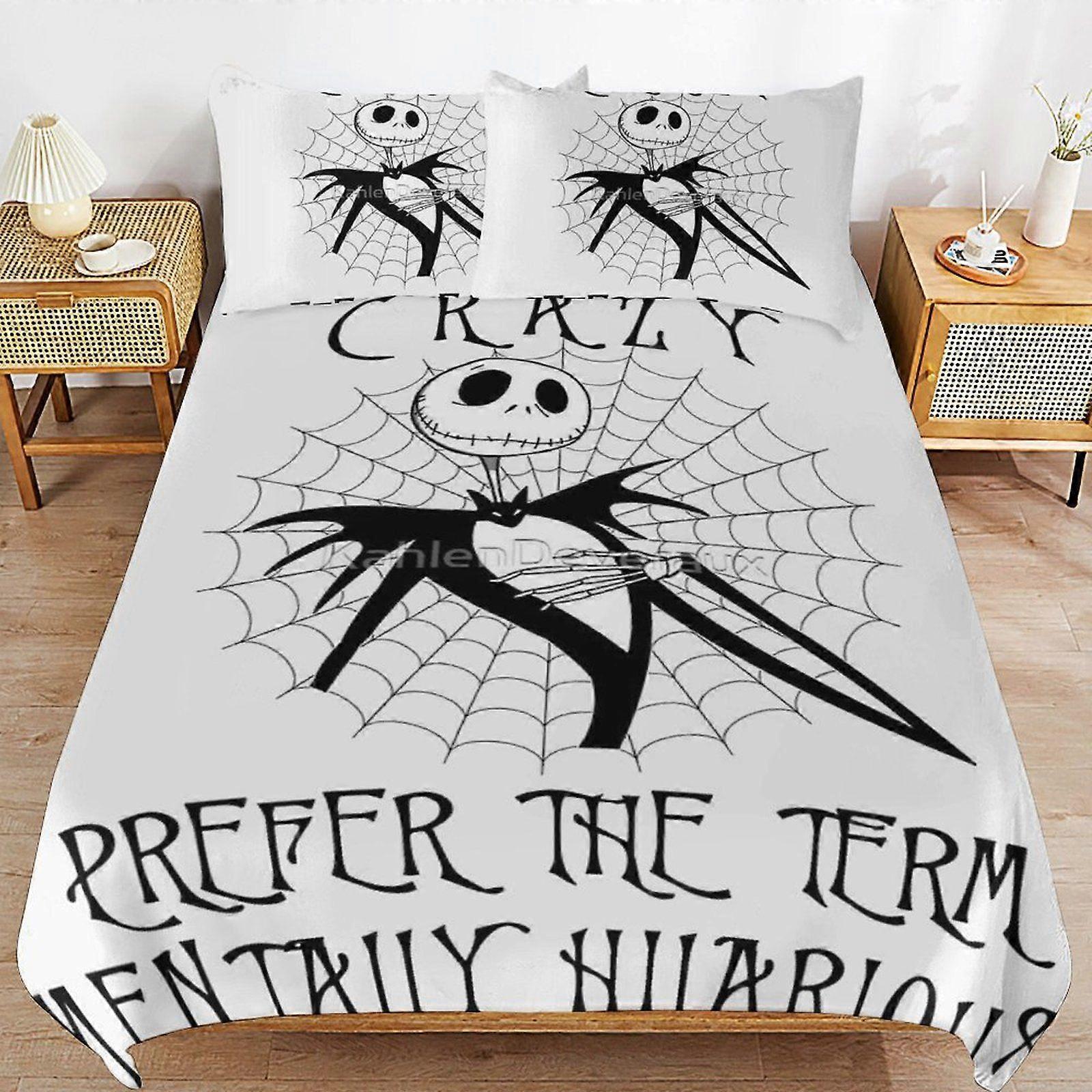 A656 The Nightmare Before Christmas Simple Function Soft Fabric Quick Wash Long Lasting Duvet Cover Sets for Daily Comfort N656