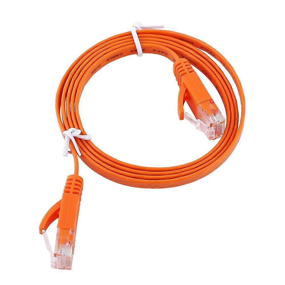 RJ45 CAT6 Ethernet Network Flat LAN Cable UTP Patch Router Cables 1000M Orange 1meter