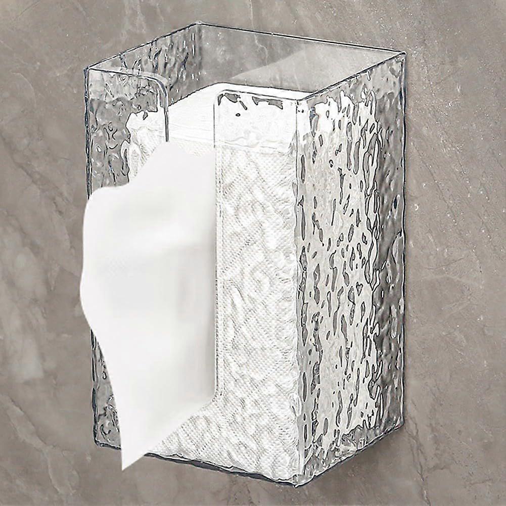 stylish and multifunctional tissue box with glacier pattern, wall-mounted design