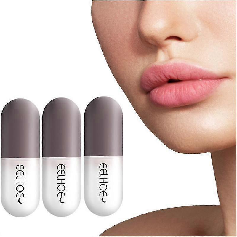 3pcs Volumizing Lip Oil Lip Gloss Capsules Glossy Transparent Imperméable à l’eau