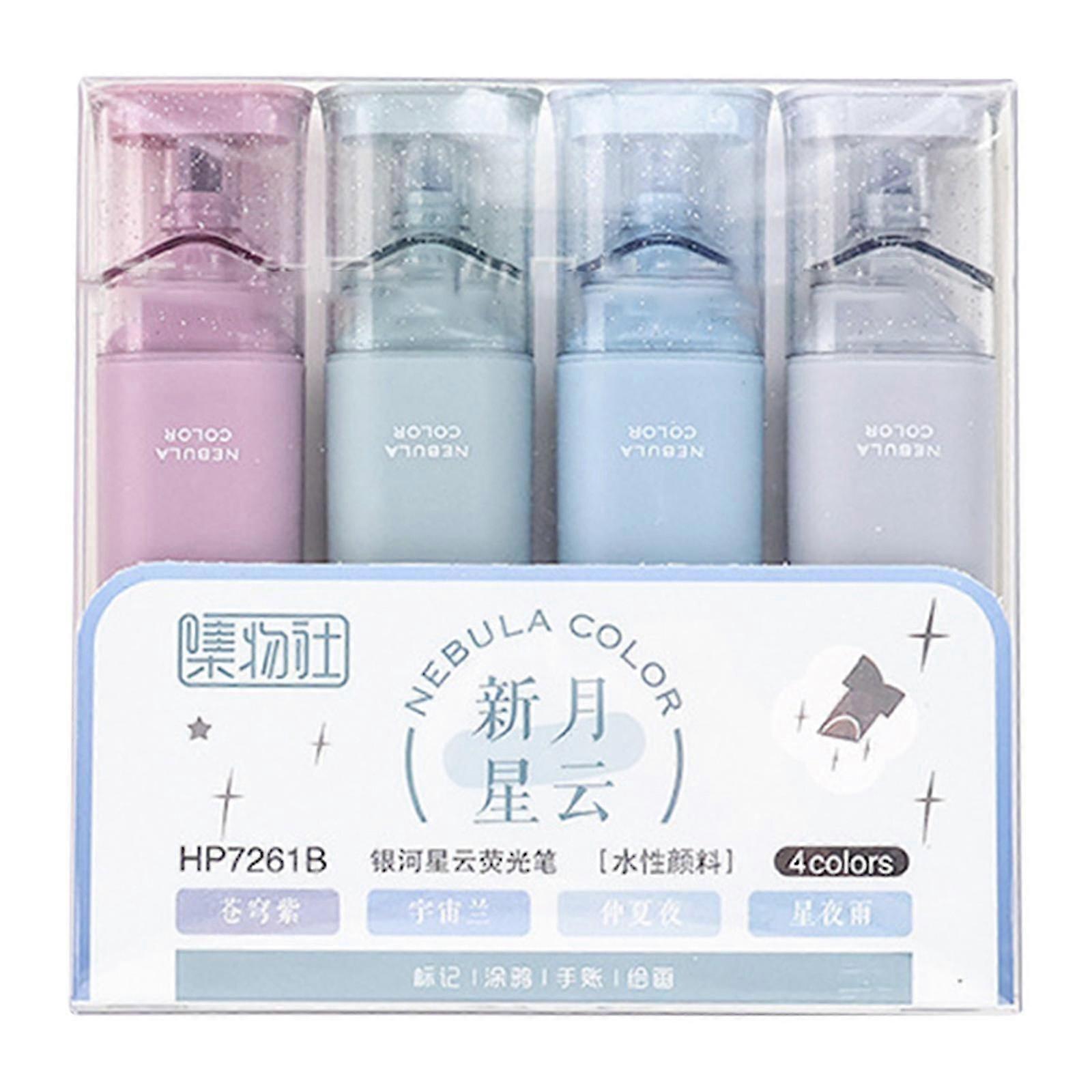 Burst Flash Girl Heart Mother-of-pearl Highlighter DIY Handbook Color Pen Highlighter Markers 10ml FAN0486