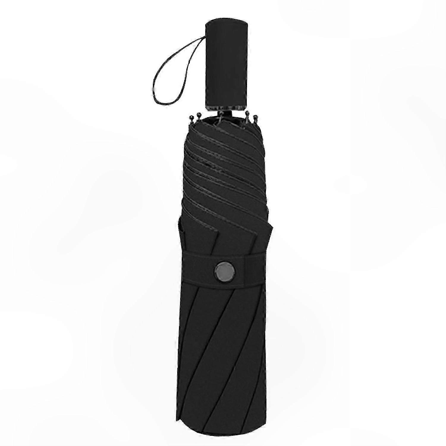 Portable 3-Fold Sun and Rain Umbrella with Auto Open/Close Function, UPF50+ Protection, 8 Ribs, 97cm Coverage When Opened