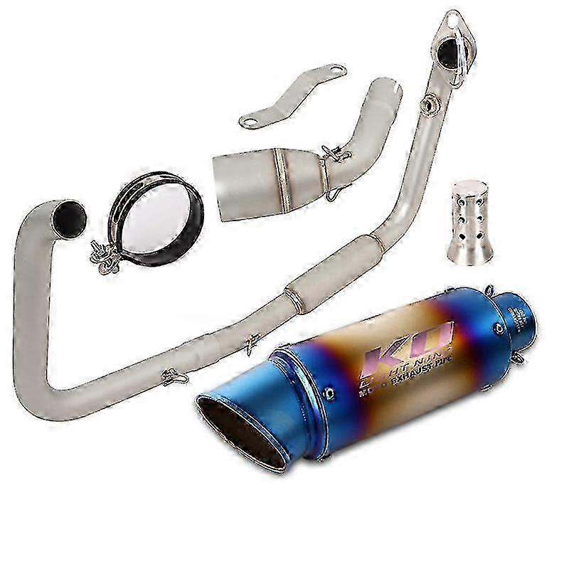 Complete Exhaust System for Compatible Brand TNT 125 2017-2022 Motorcycle with Header Mid Link Pipe and 51mm Muffler Silencers DB Killer