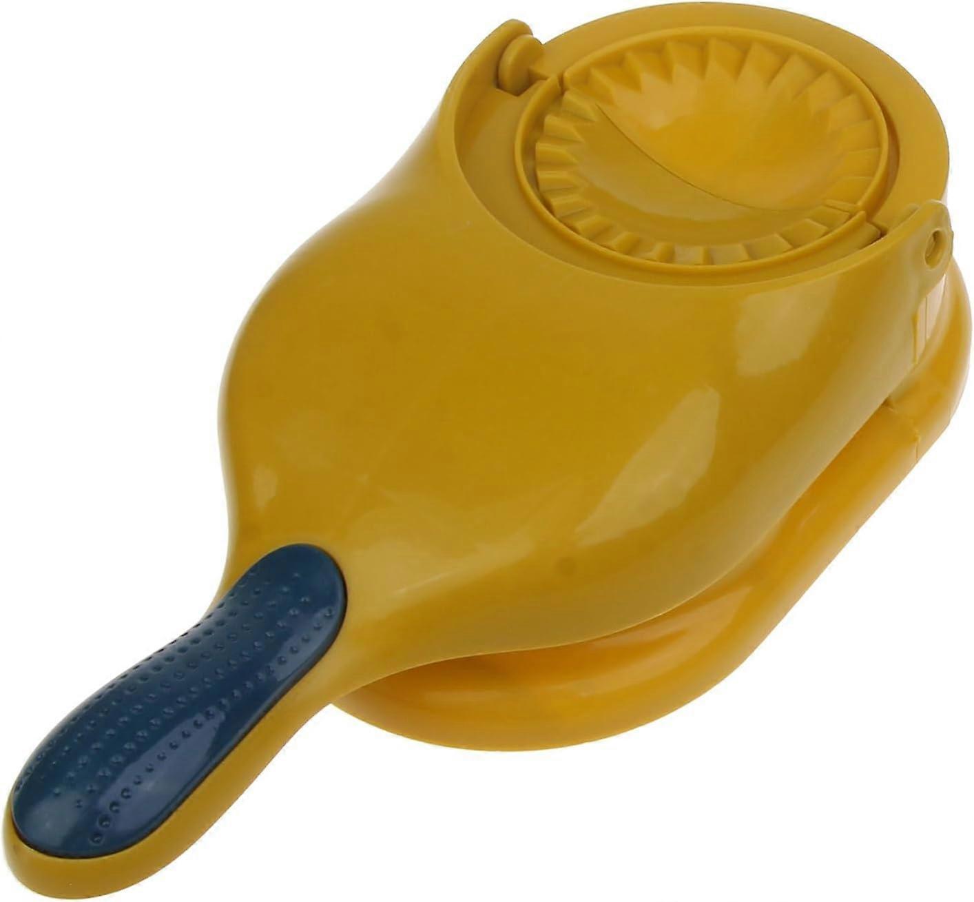 Dumpling wrapper mold, kitchen dumpling making tool, baking manual noodle pressing machine artifact, large size, yellow