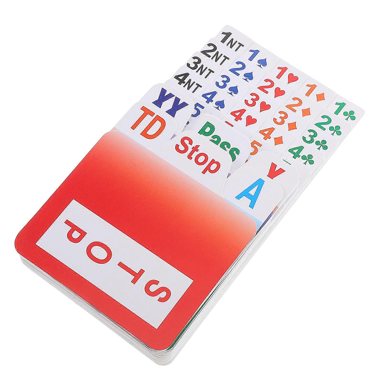 Called Cards Bridge Bidding Cards Plastic for Game 1Set Assorted Color Design