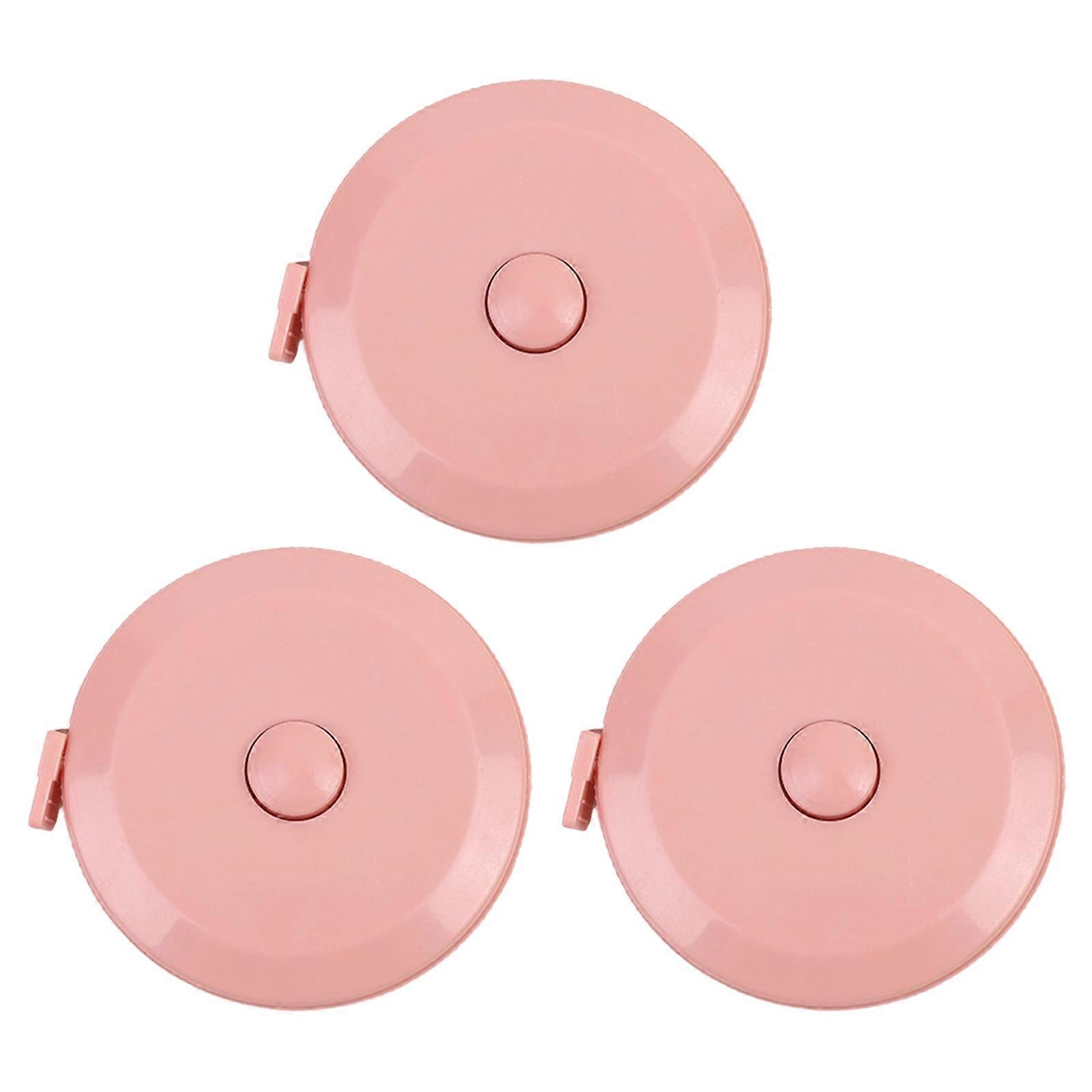 Easy to Carry 150cm Measuring Tape Flexible ABS Shell With cm in Units  Pink