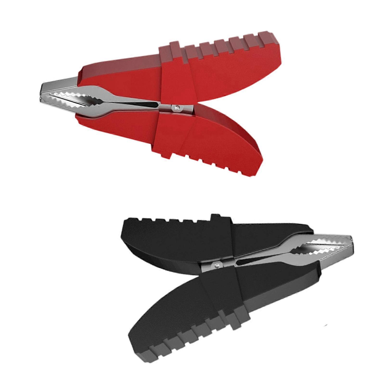 2Pcs 50A Alligator Clips Experiment Spring Clamp PVC Sheathed Alligator Clamps Test Leads Electrical Clip Multicolor