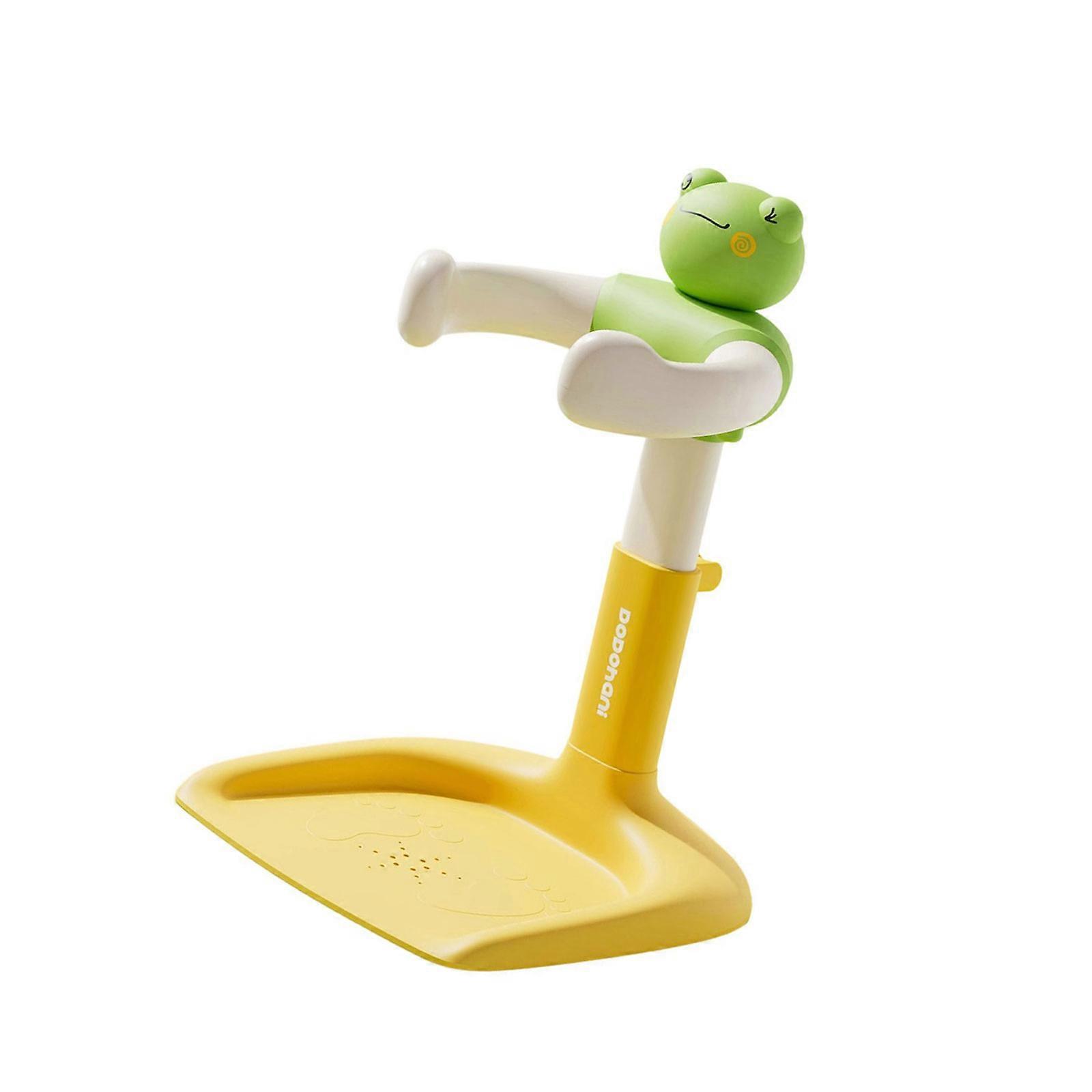 Baby Standing Shower Rack Foldable Design Nonslip Base Adjustable Height for Safe Bathing Enjoy Comfortable Use  Yellow