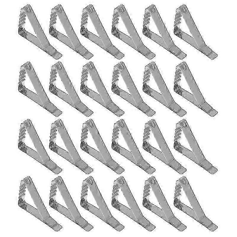 7.2X5.5cm Silver Tablecloth Clips & Weights 24pcs Durable Triangle Design Table Cloth Clips Table Cl
