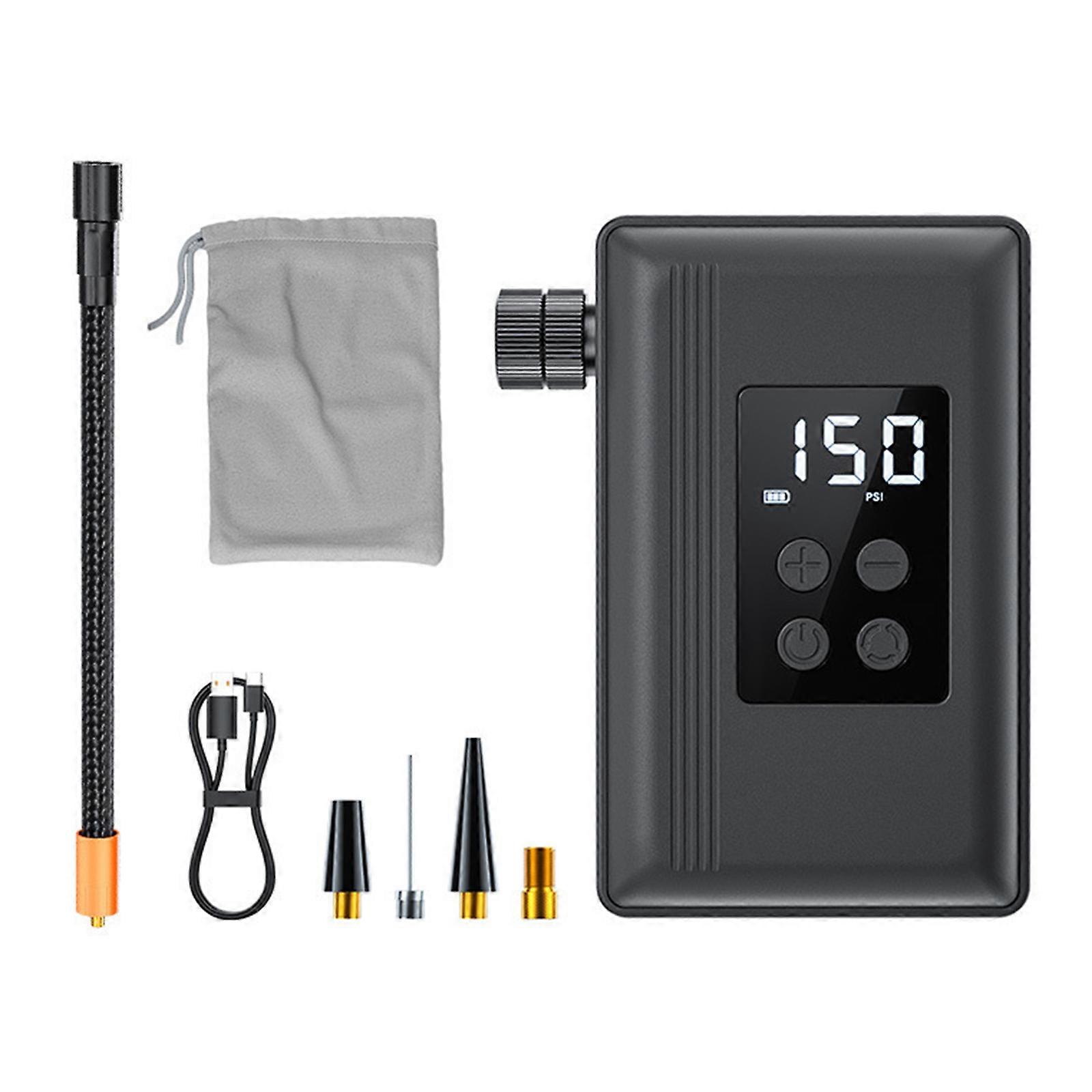 Compact Digital Tire Inflator Fast Charging LED Light Function Air Compressor Device For Mountain Bikes Motorcycles Multicolor