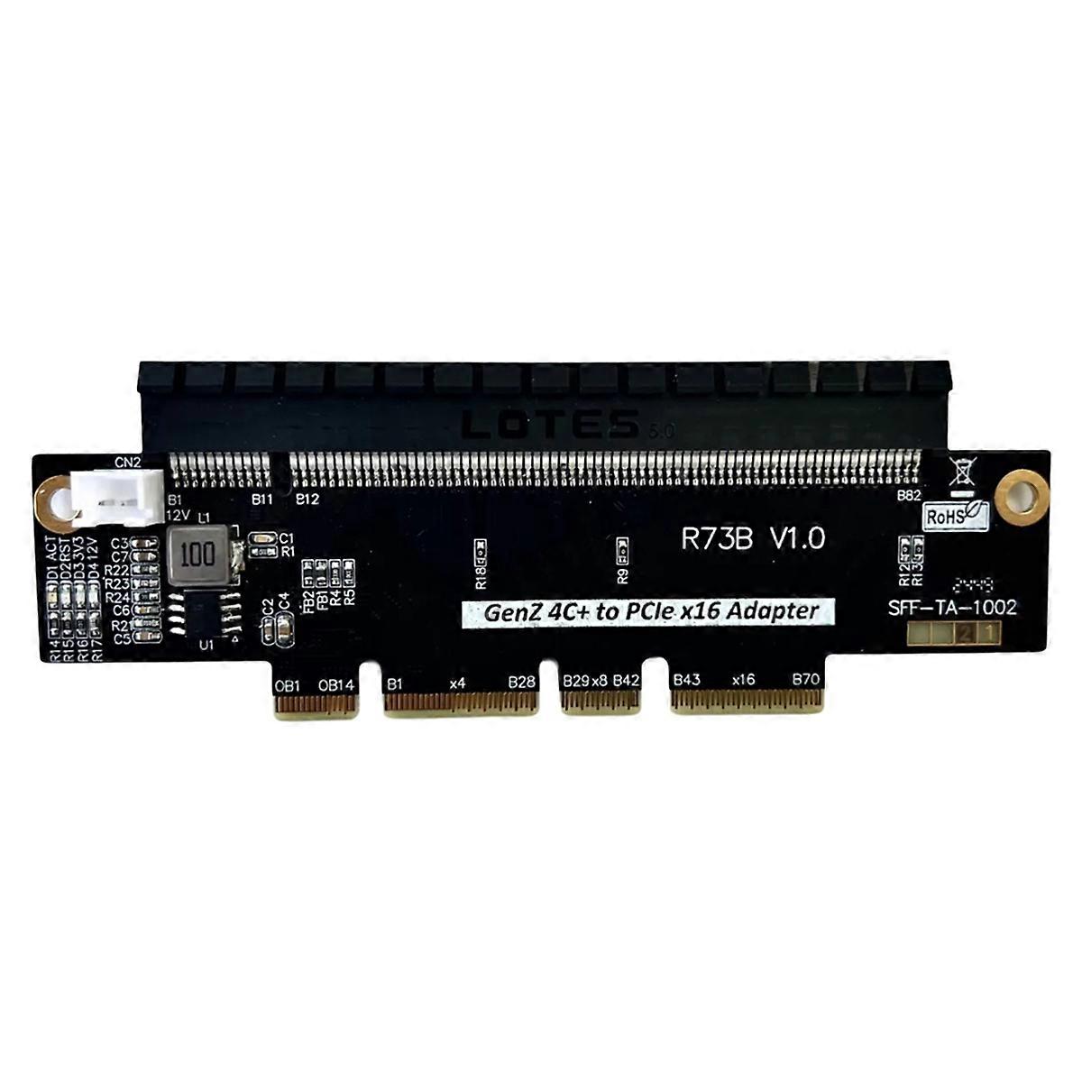 EDSFF 4C+ to PCIe5.0 X16 Adapter Card Gen-Z 4C+ to PCIe X16 Adapter Card Support Gen5 PCI-E 5.0 512Gbps