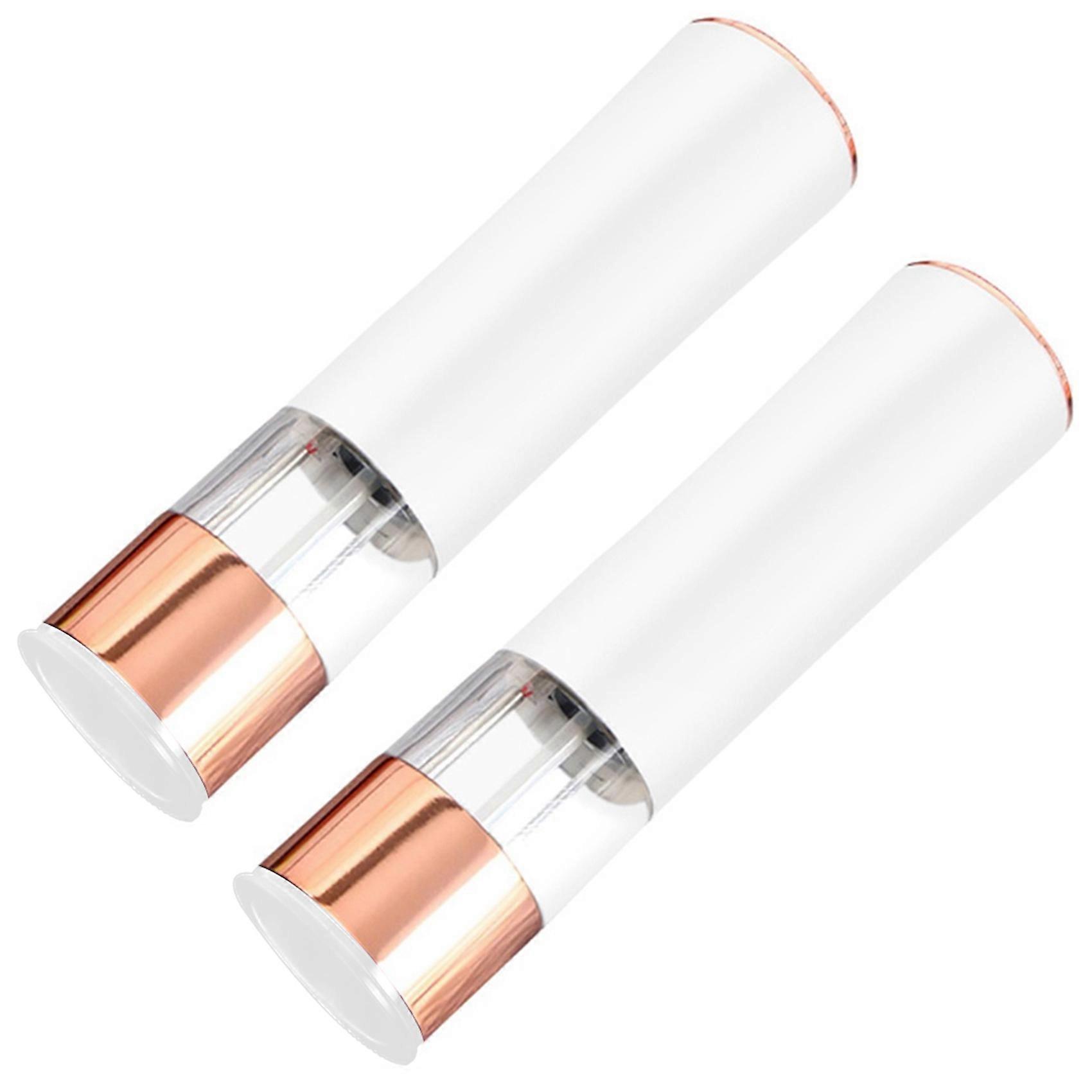 2Pcs Automatic Salt Pepper Grinder Electric Spice Mill Battery Powered Adjustable Coarseness Pepper Mill Kitchen -White