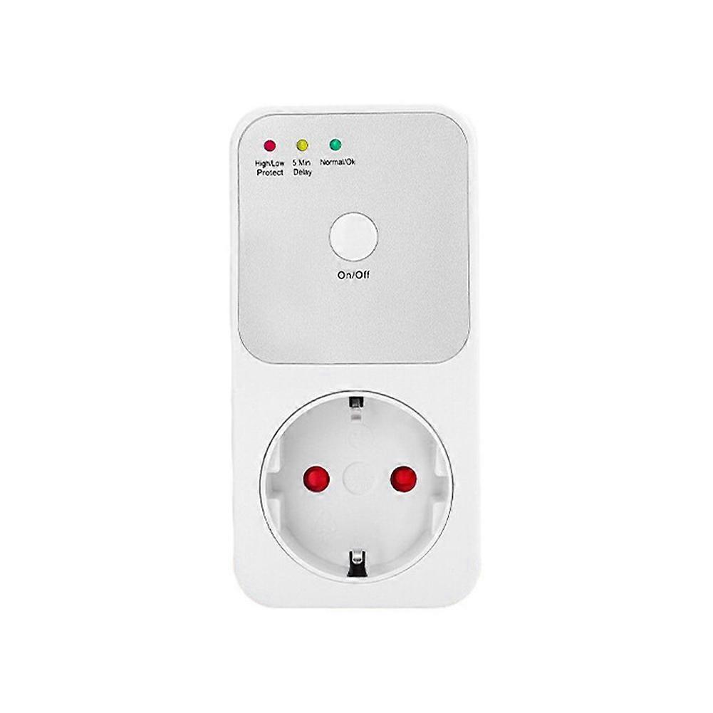 Protector Voltage Relay Electrical Socket, Refrigerator Voltage Protector Multifunctional for Home Appliance EU Plug