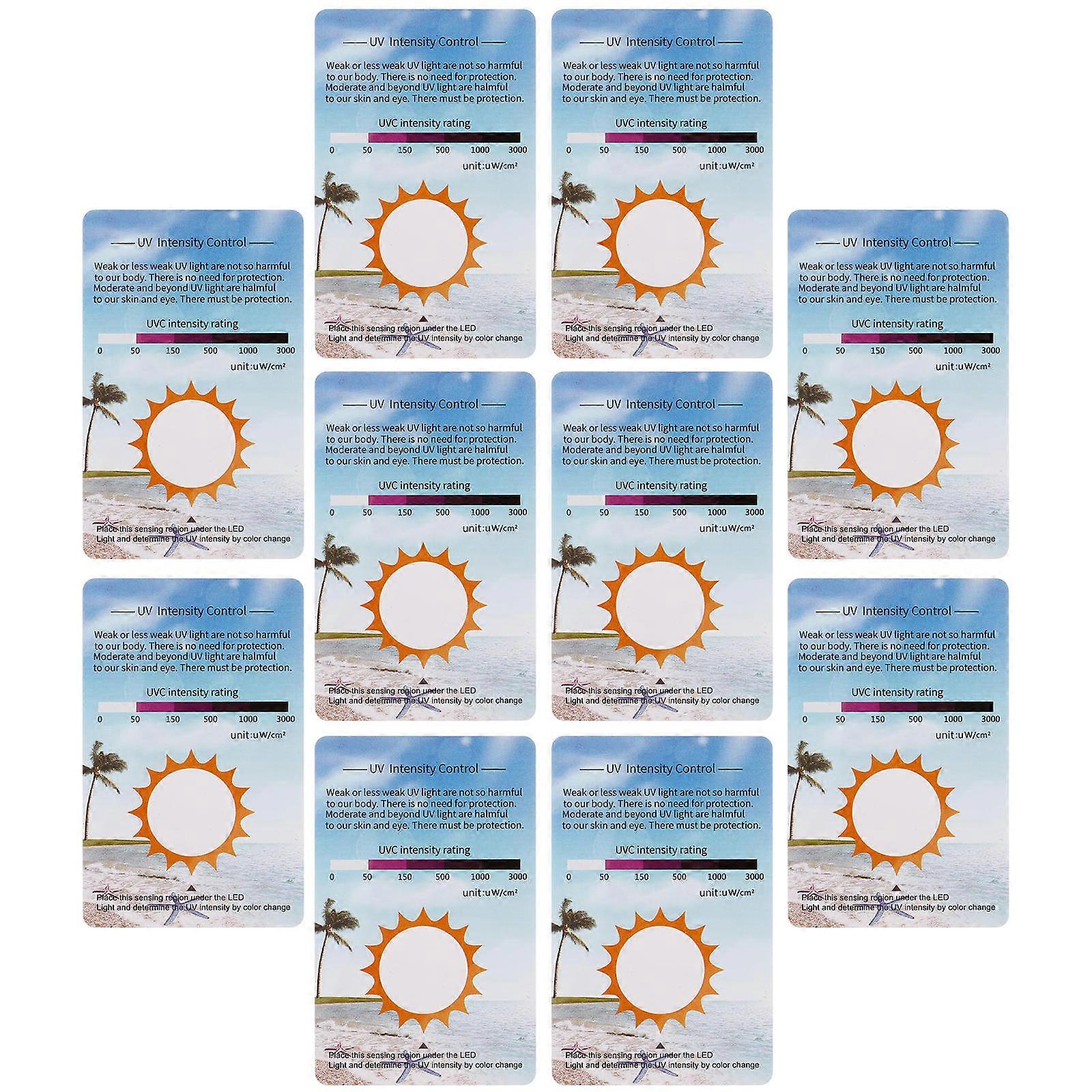 10pcs Uv Identifiers Uv Testing Tools Reptile Terrarium Test Cards Uv Identifying Cards