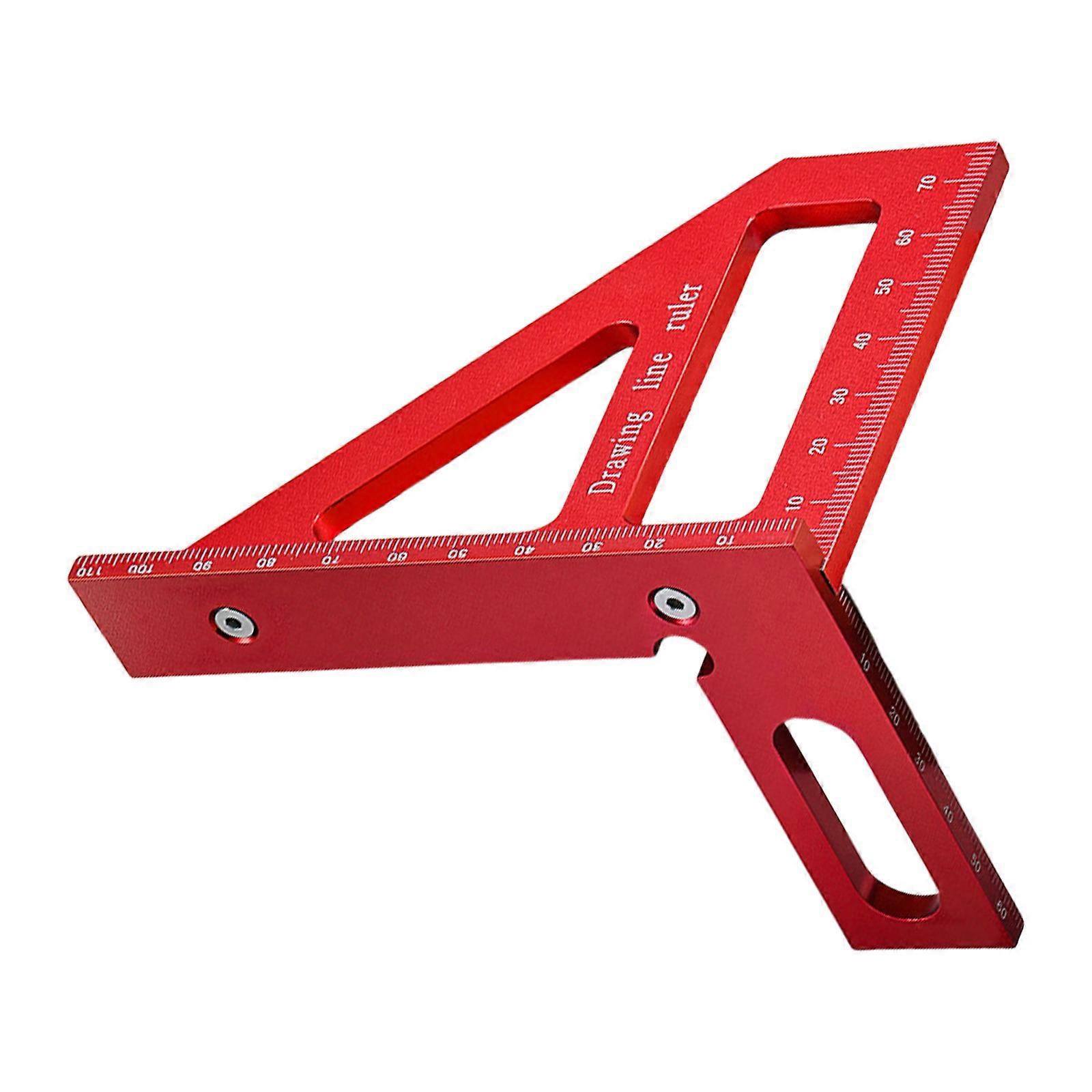 Professional Carpentry Angles Triangular Protractors Measuring Tool for Woodworking and Construction with Aluminum Build Multicolor