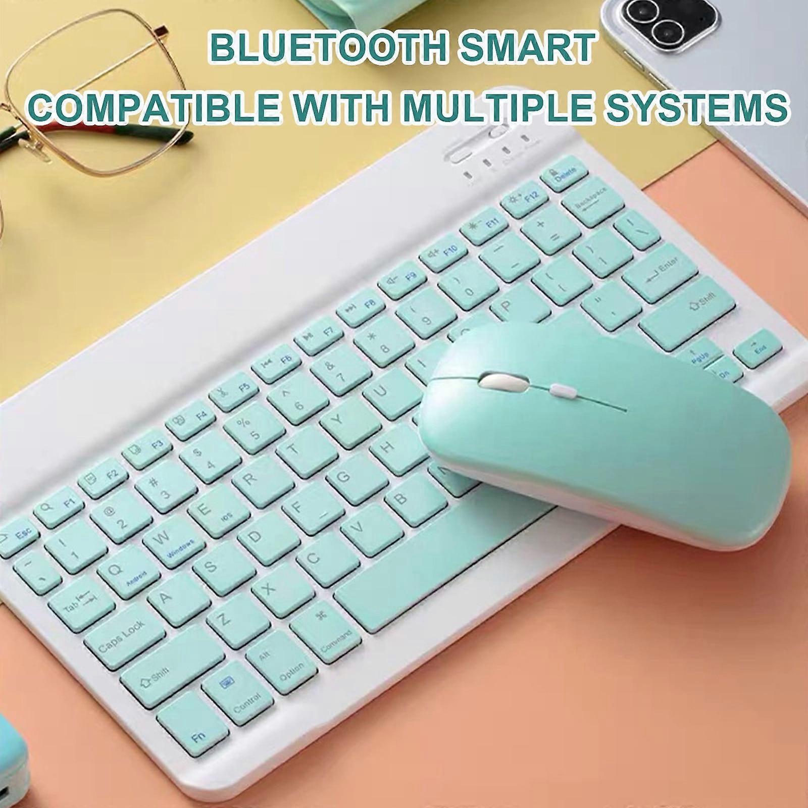 10 Inch Wireless Keyboard Set, Candy Color, Compatible with Laptop PC, Mechanical Tactile Switch, Ergonomic Vertical Mouse