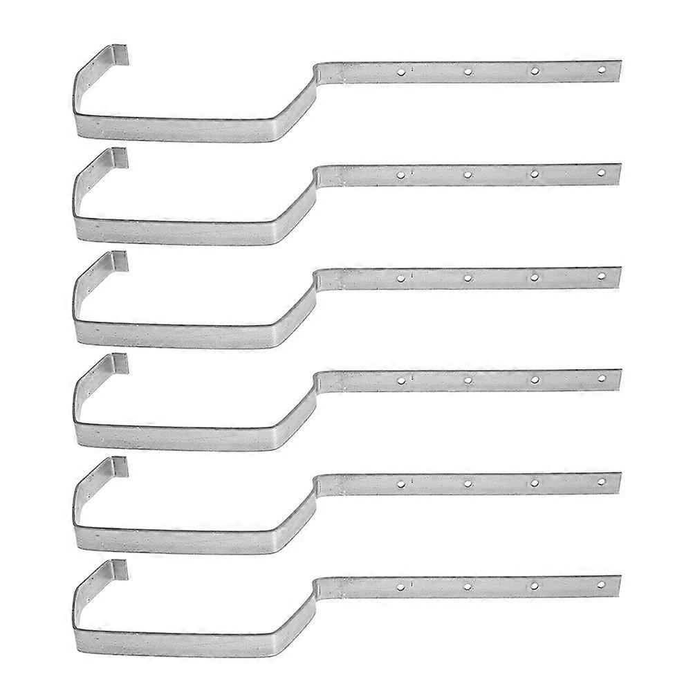 6 Pcs Gutter Support Brackets Heavy Duty Rain Gutter Racks Sturdy Roof Gutter Brackets Metal Gutter Support Bracket For Drainage And Preventing Saggin