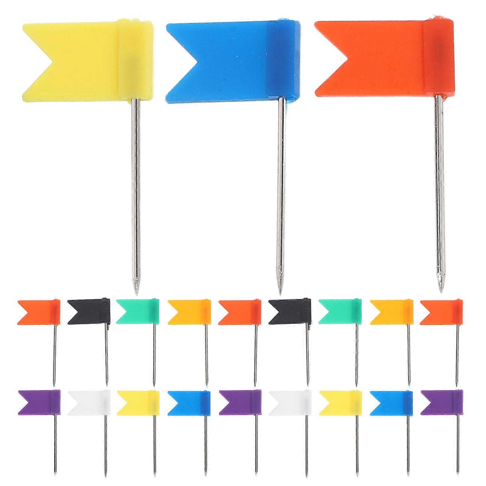 Flag Push Pins for Decoration with 160Pcs Colored Map Pins for School Projects