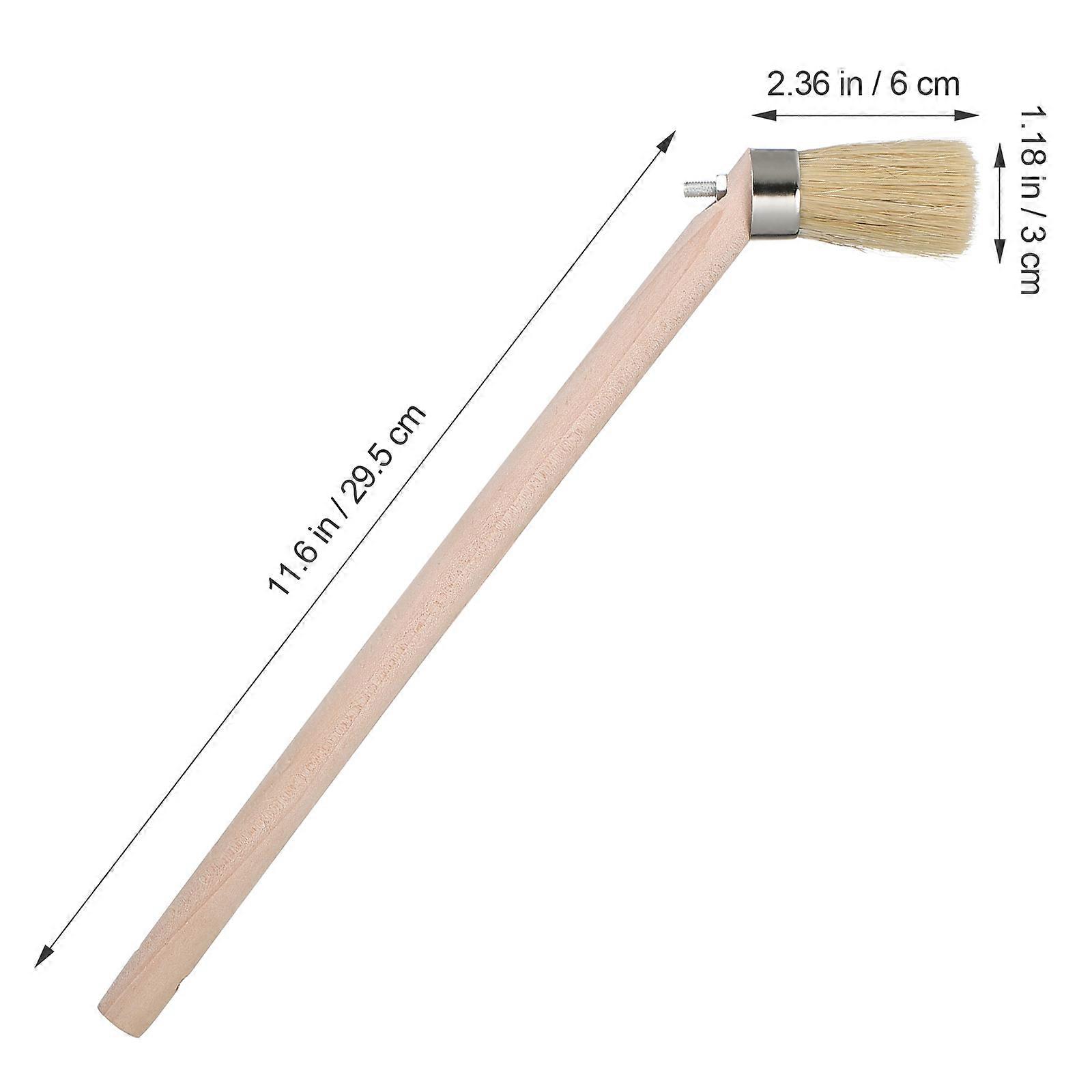 Tire Paste Applicator Brush Wooden Handle for Tire Maintenance