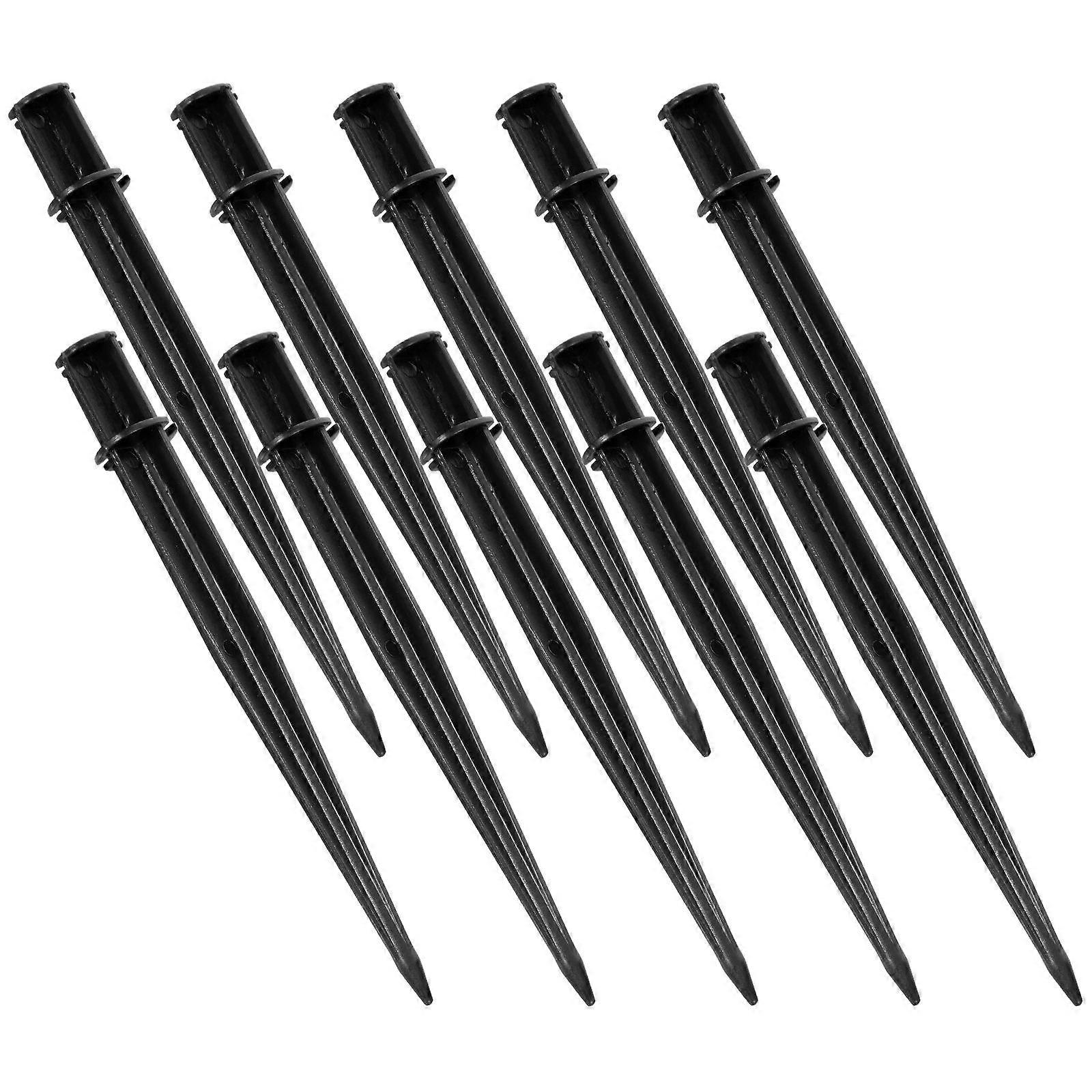 Black Plastic Lawn Stakes for Grass Lamp Accessories 10Pack