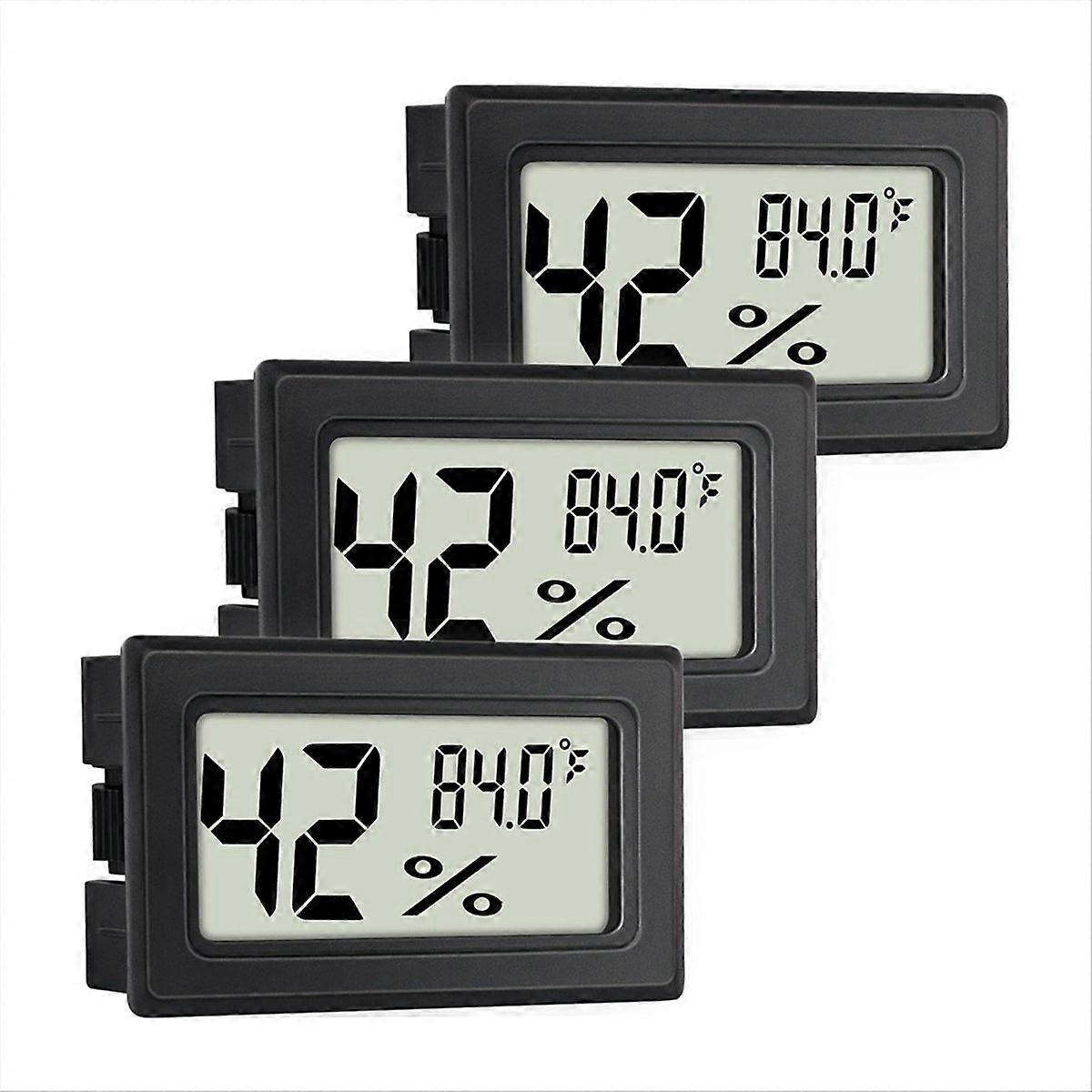 Multifunctional Indoor Digital Thermometer Hygrometer - 3 Pack