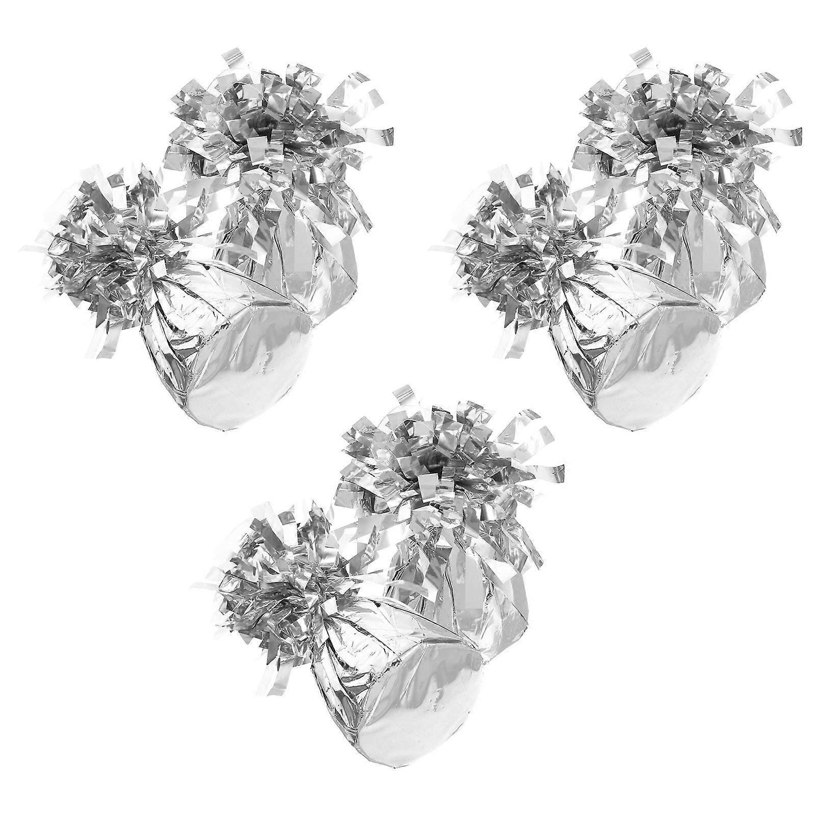 Decorative Balloon Weight Blocks Silver for Balloons 6Pcs