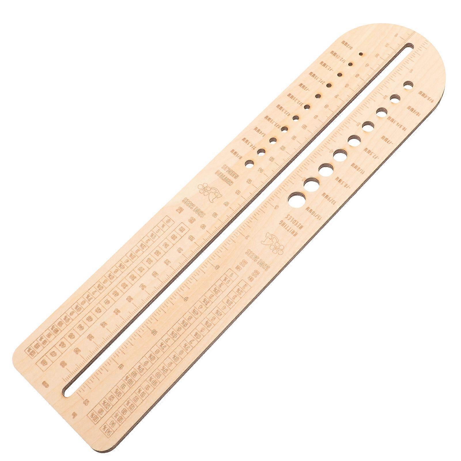 2Pcs Wooden Sock Blocker Tool Measuring Feet Length Ideal For Knitting Projects And Crafting Beige Color Durable And Functional