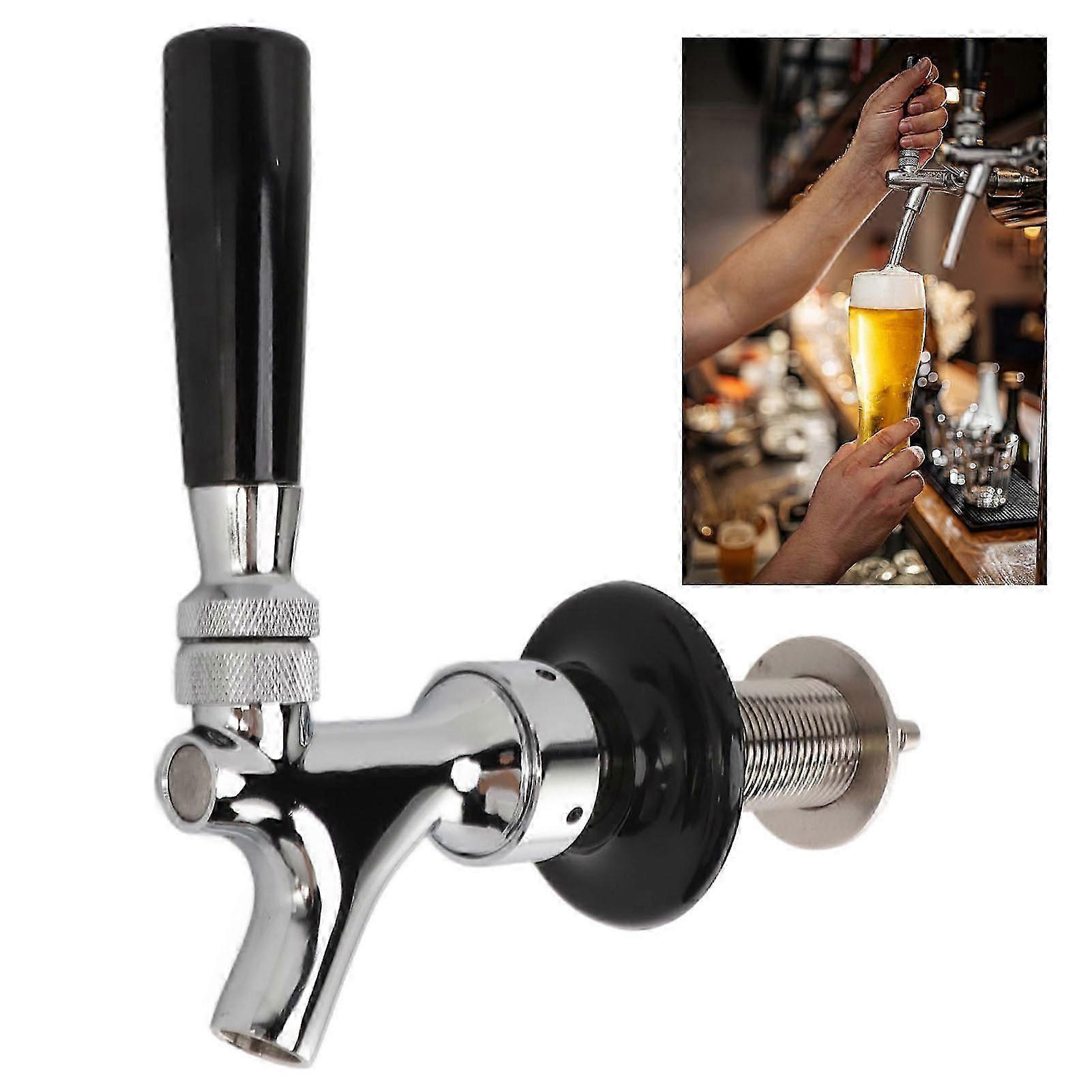 Draft Beer Adjustable Faucet G5/8 Brass Tap 4 in Flow Control
