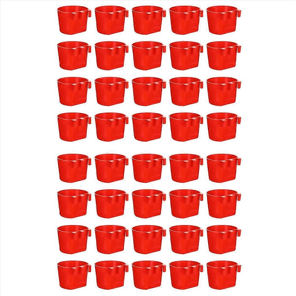 20Pcs Chickens Feeders for Cage, Plastic 