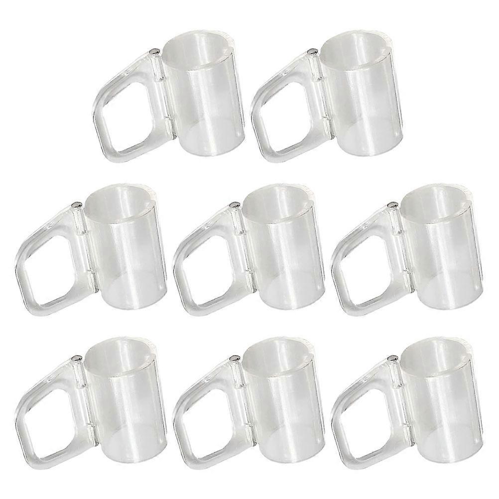 Cordless Shade Handle for Home Use White Plastic Roller Shade Pulls Easy Installation 8 Pieces