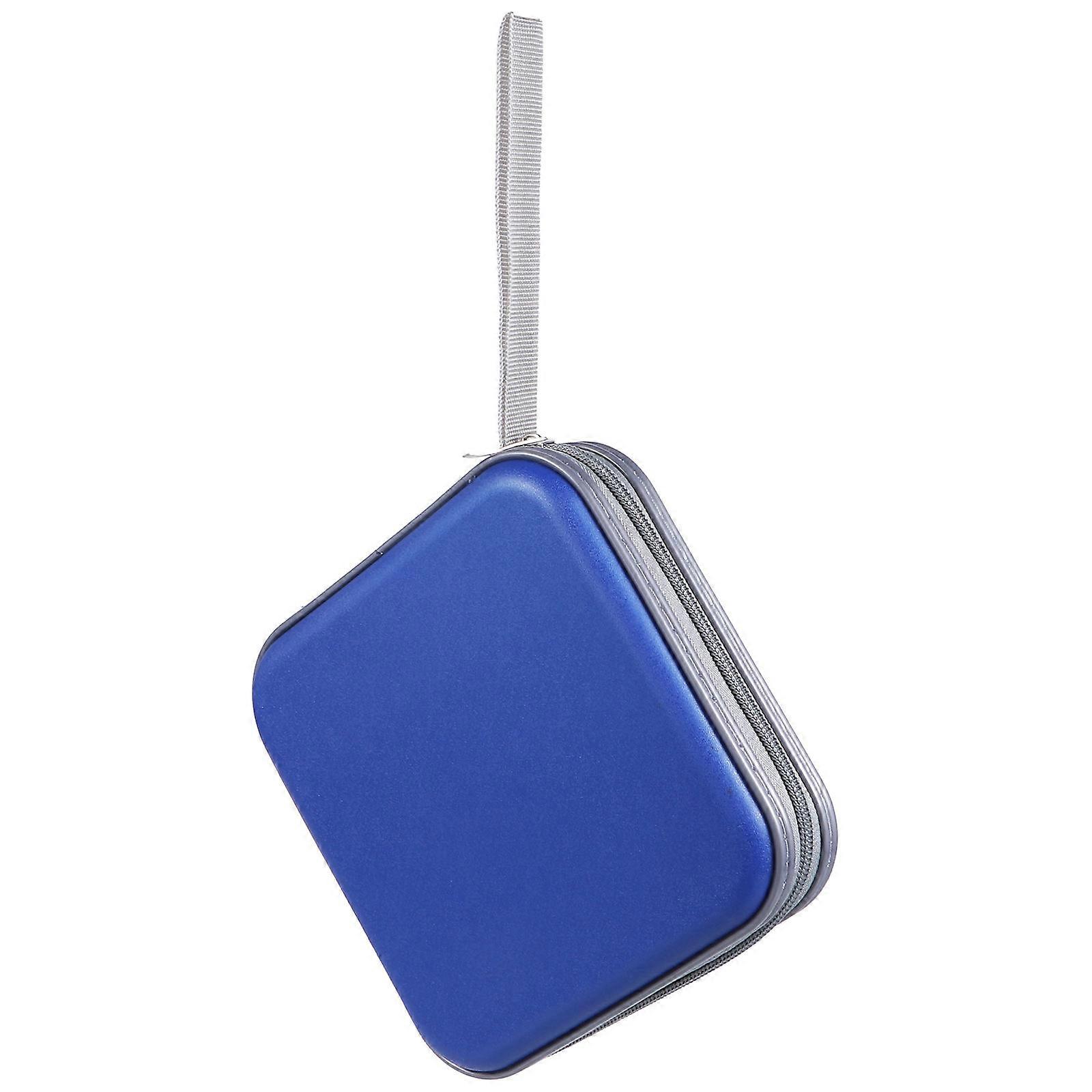 Blue Large Capacity CD Storage Case with Zipper Closure for Dust and Scratch Protection Portable Disc Bag 40 discs