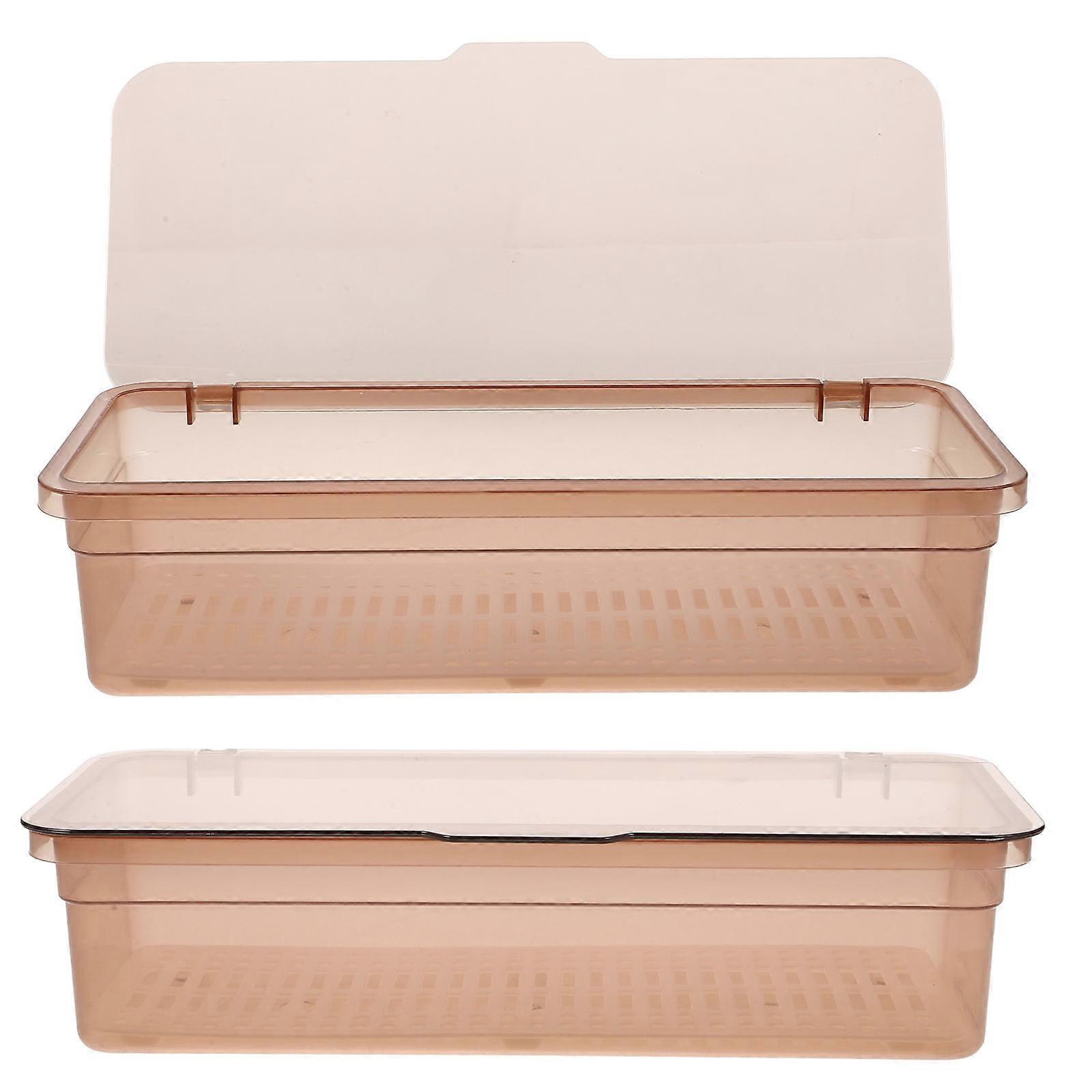 Plastic Utensil Holder Kitchen Cutlery Drainer for Organizing 2Pcs Box