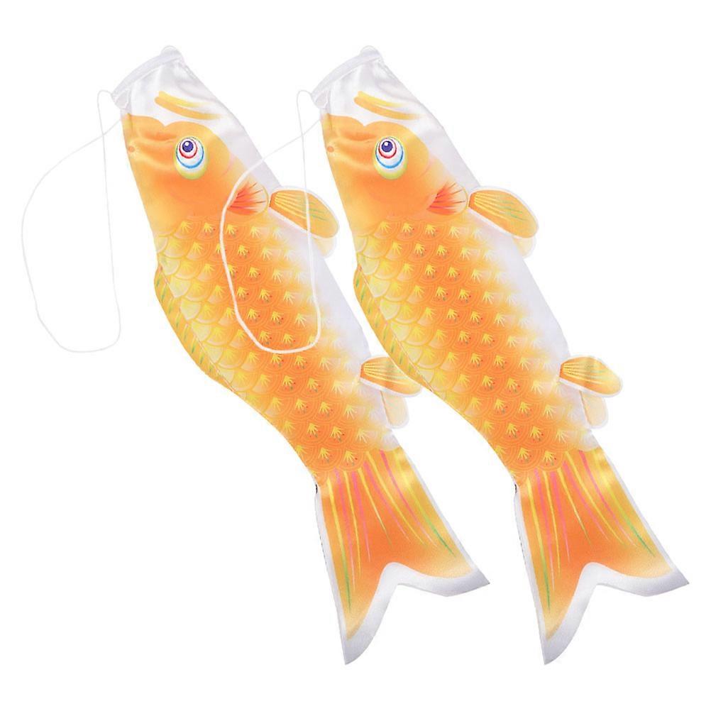 Japanese Fish Streamer Carp Windsock Flag 2Pcs for Garden Use