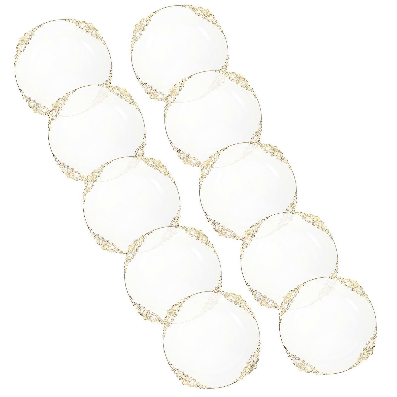 Gold Clear Dragon Pattern for Parties 10Pcs