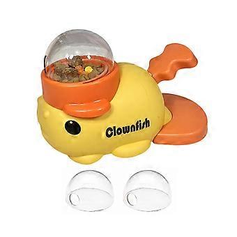 Interaktives Leckerli-Spender-Spielzeug für Hunde, verstellbares Futterausgabe-Puzzle-Spielzeug im Clownfisch-Design, langsam