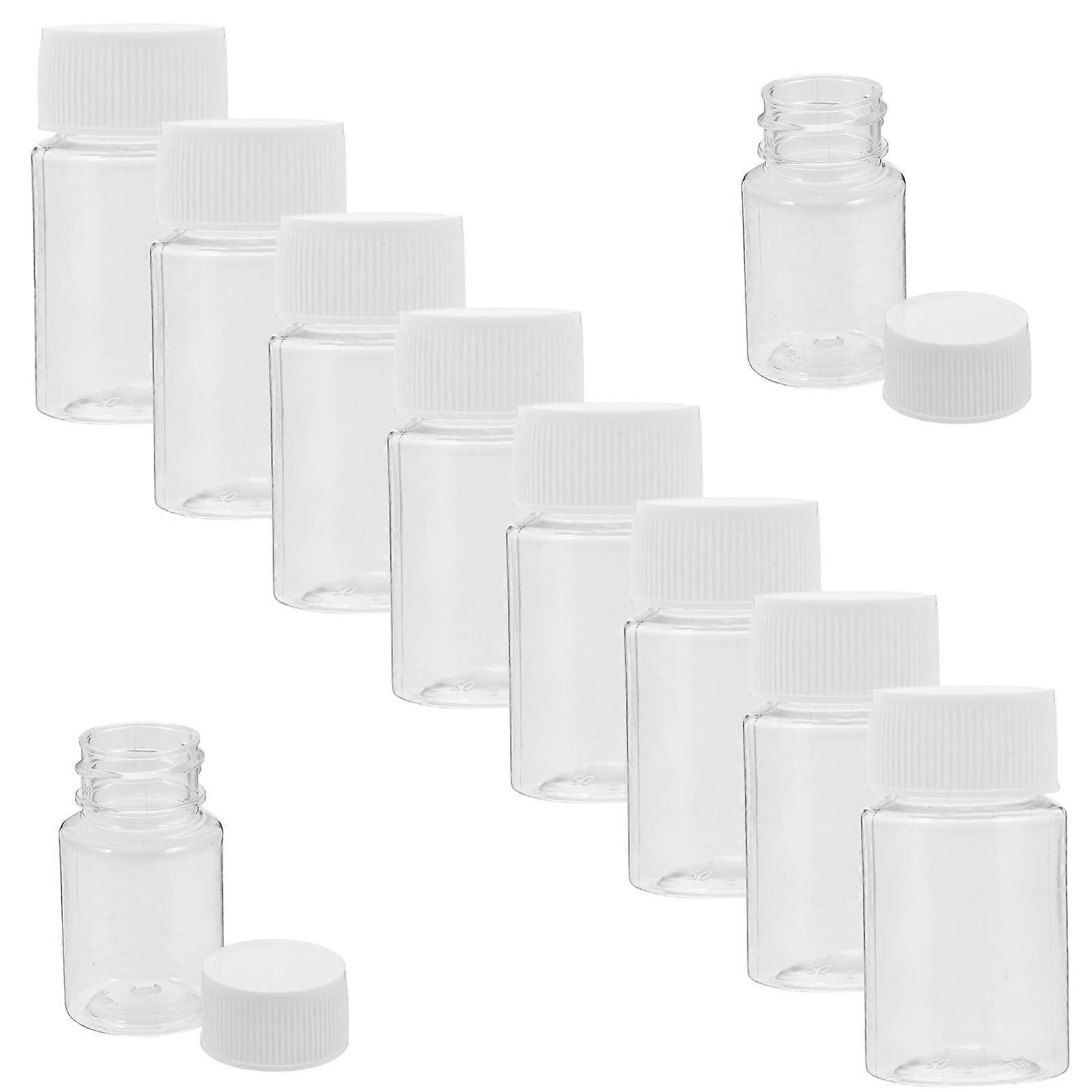 Lab Wide Mouth Reagent Bottles Plastic Storage Container 10Pcs