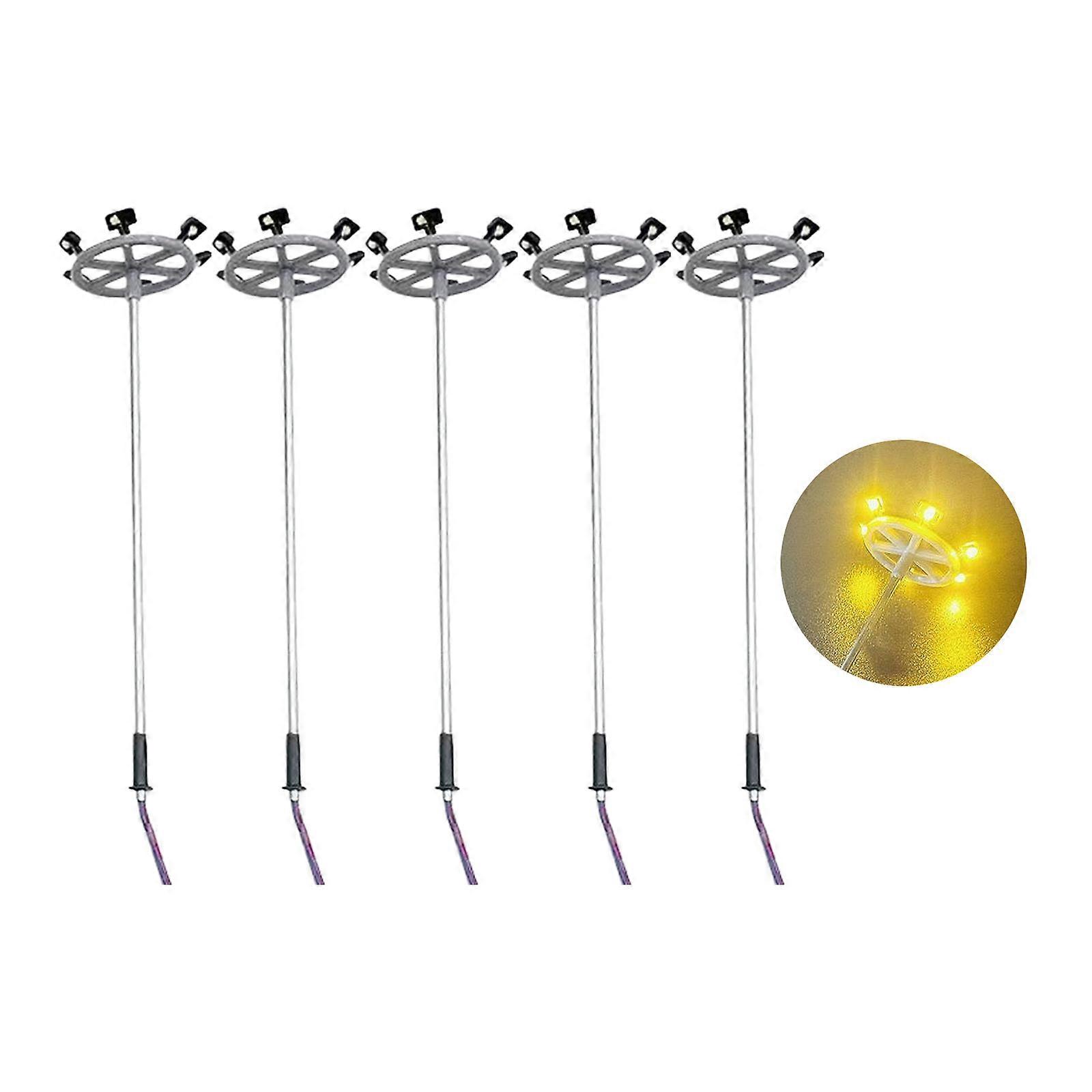 Miniature Highway Light Model HO Scale Perfect for Model Train Enthusiasts Facilitating Simple Assembly and Providing Vibrant LED Effects Multicolor