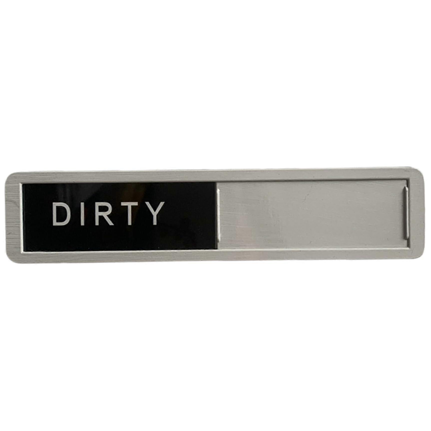 Dishwasher Magnet Clean Dirty Sign Zinc Alloy with Clear Slide Switch Scratch Resistant for Kitchen