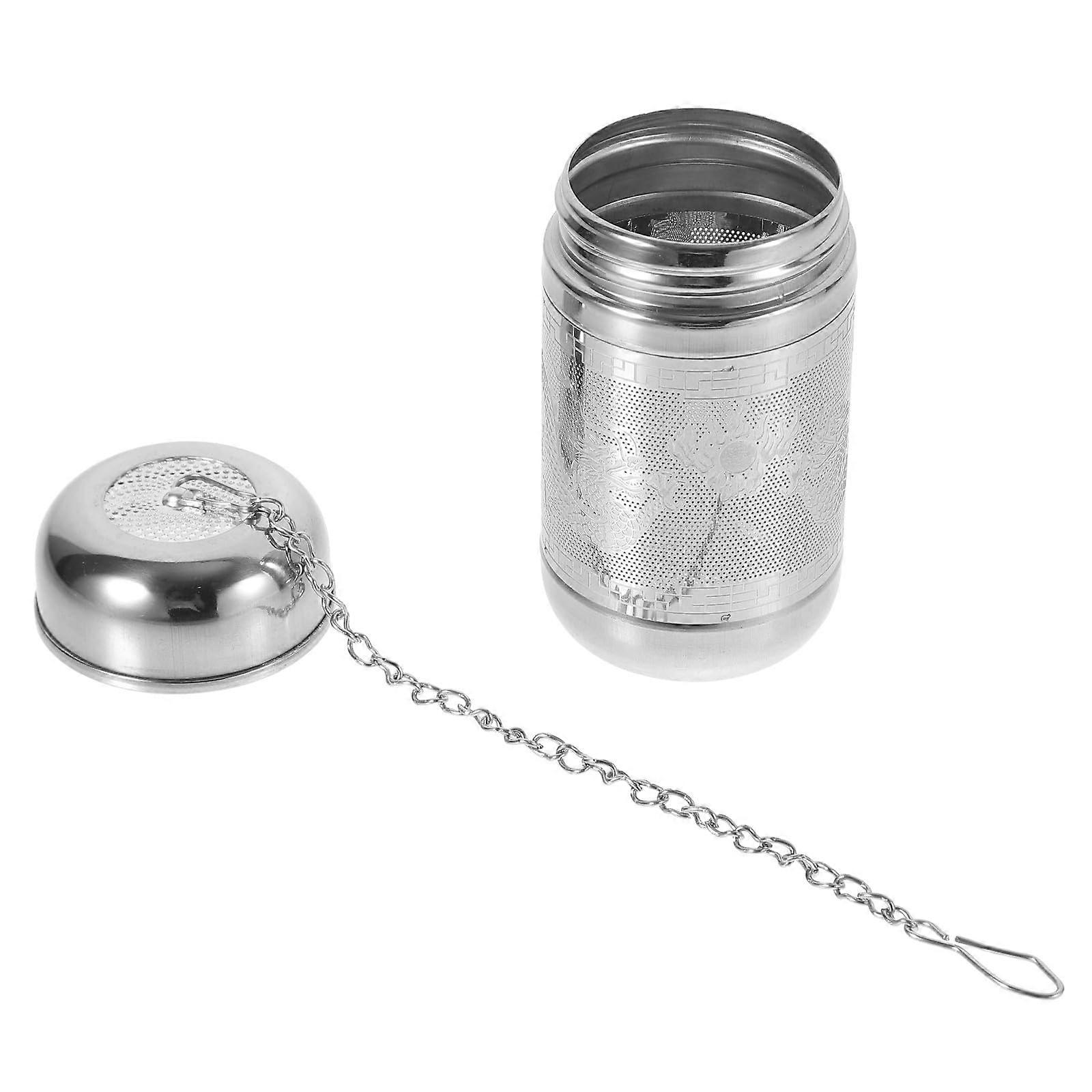 Stainless Steel Tea Infuser with Chain, Fine Mesh Reusable Spice Filter for Cooking and Hot Pot