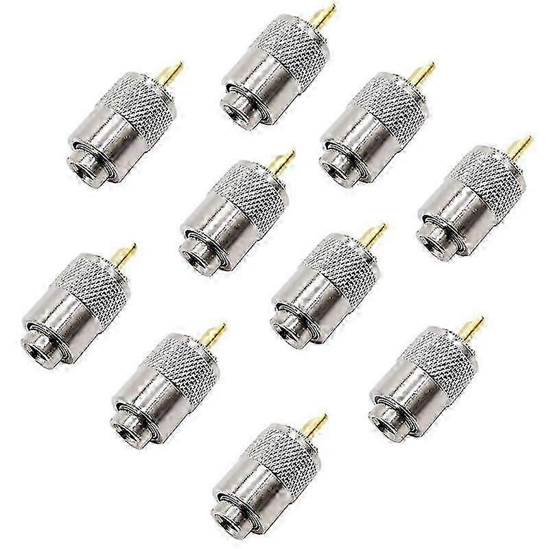 10PCS RF Connector UHF Male Connector RG8 RG58 Cable Lug Antenna Connector PL259