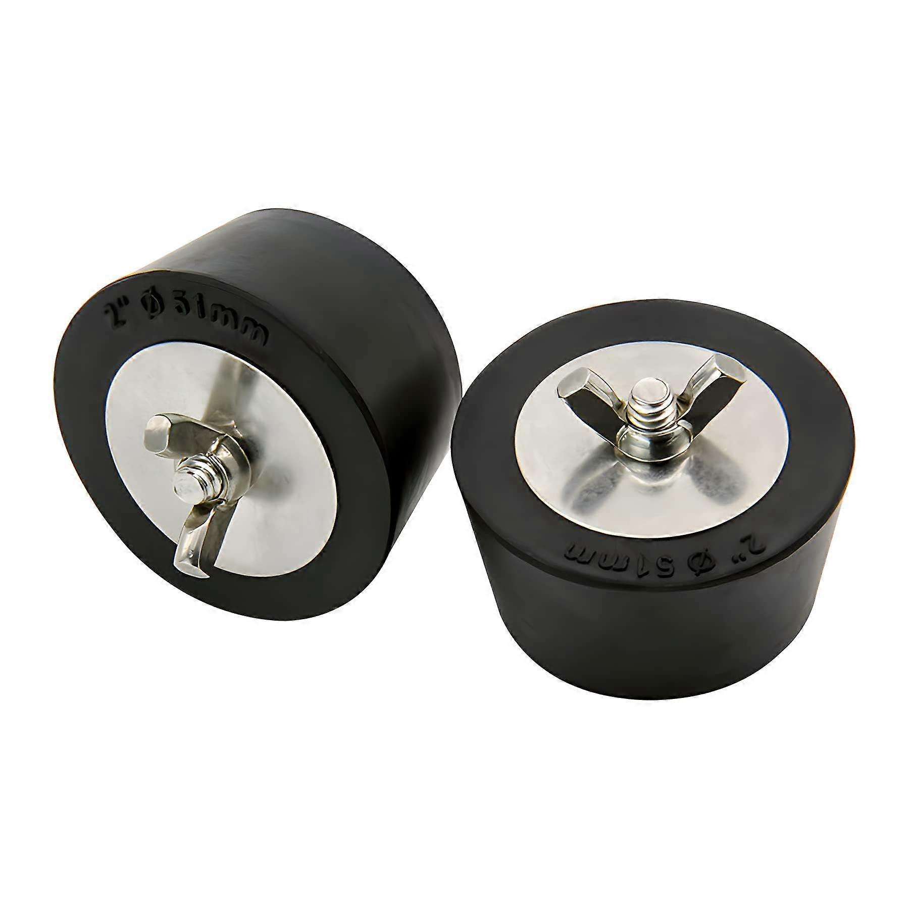 2 Inch Pool Winterizing Plug for Inground Pools, Rubber Pool  Plug with Stainless Steel Screws (2 Pack)