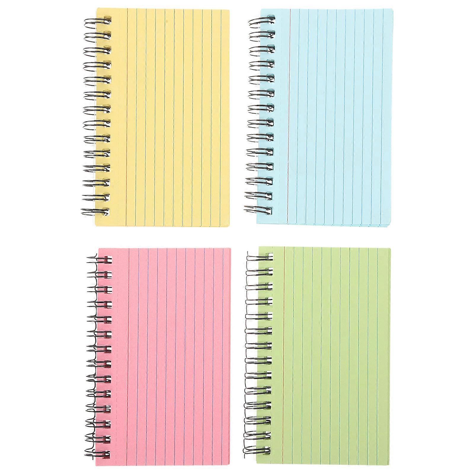 Line Coil Notepad for Writing 4Pcs Portable Thickened Office Multi-Function Note Pads