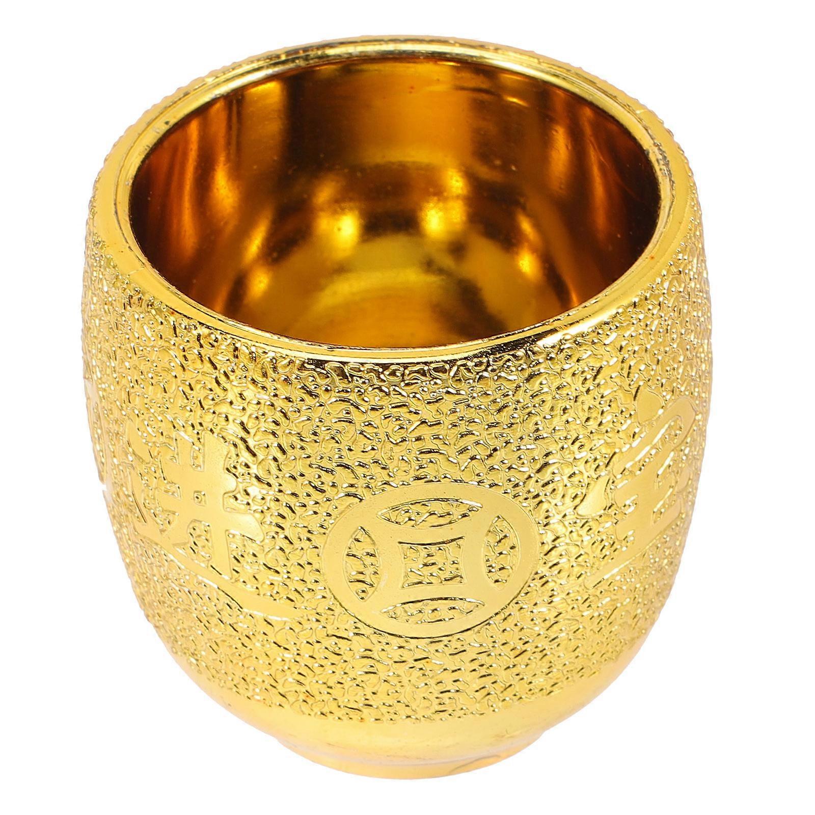 10Pcs Golden Decorative Drinking Cup for Home Use Tea Cups