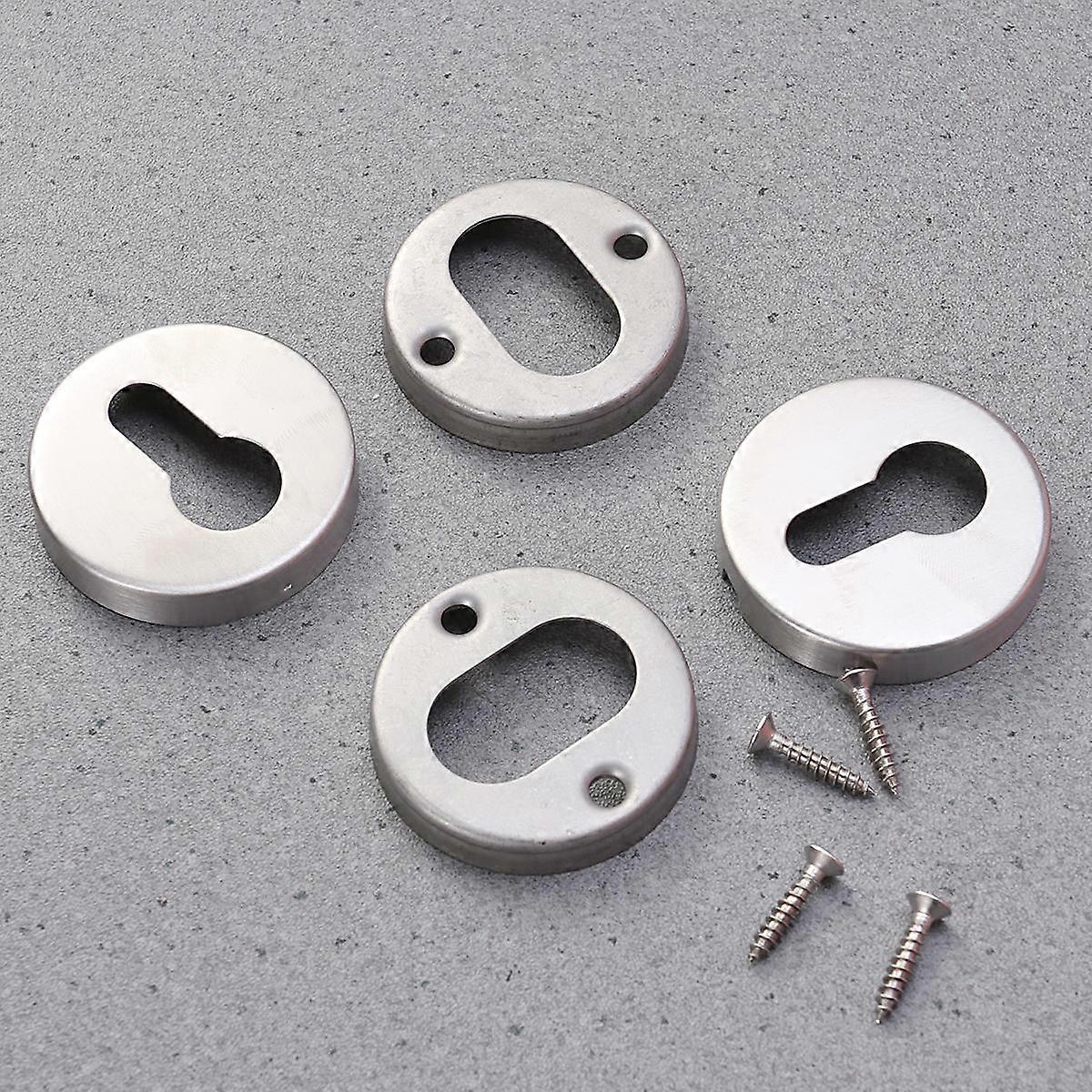 Silver Lock Core Cover One Pair for Door Lock Protection and Durability