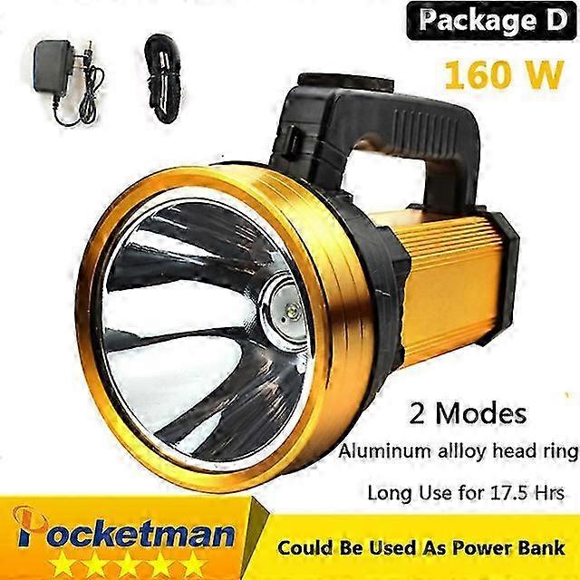 25-26 High Power Rechargeable Led Flashlight Portable LED Searchlight L2
