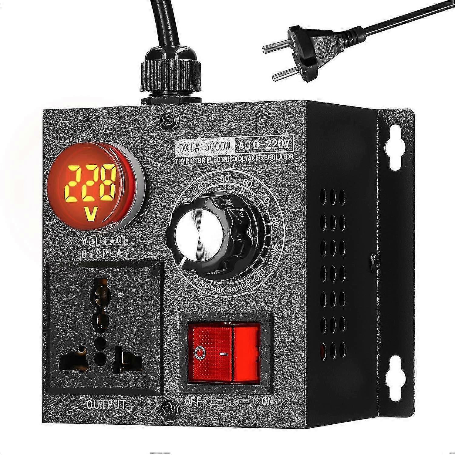 2025 AC220V 5000W Stepless Voltage Regulator Portable Variable Monophase Voltage Controller Temperature S