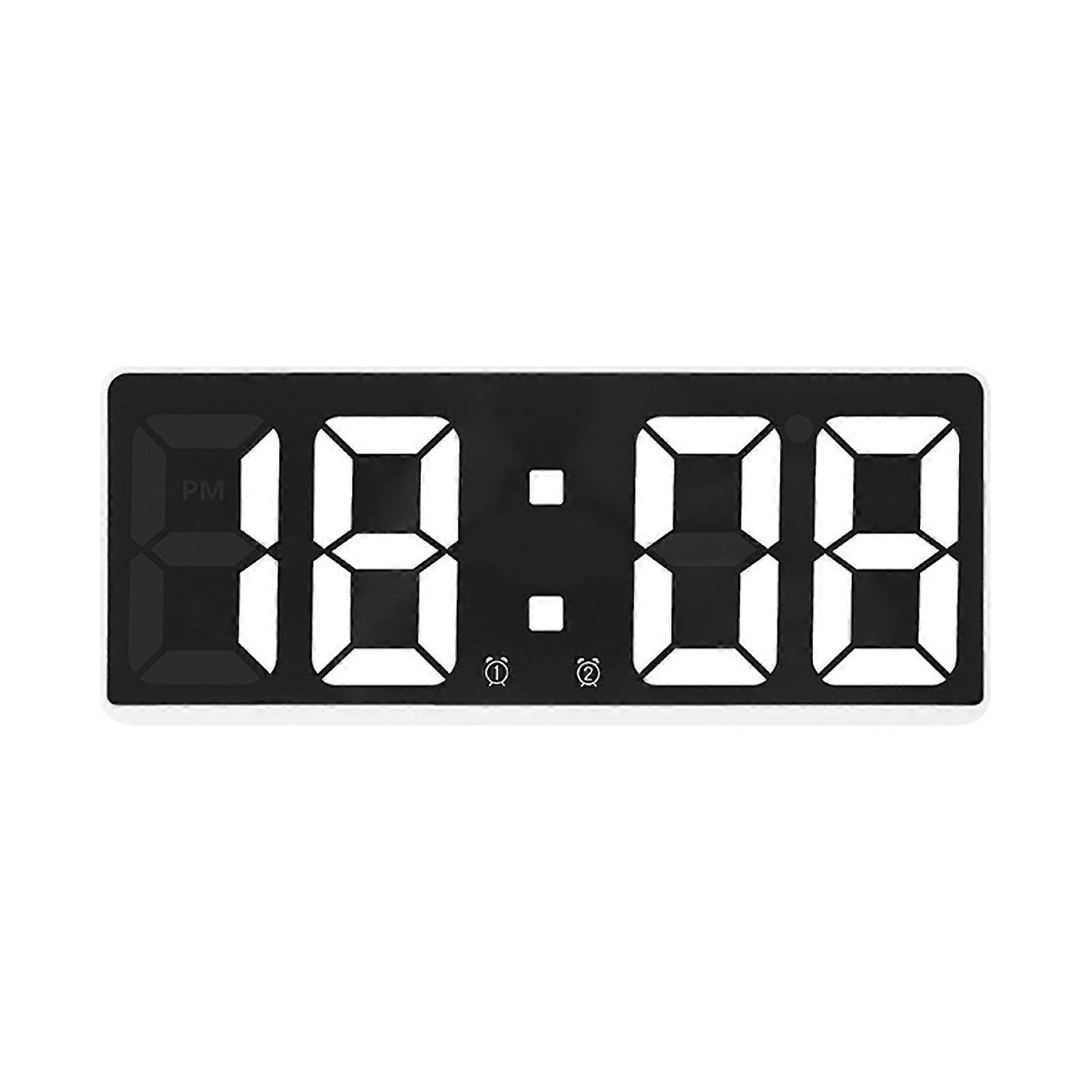 Fiauli Digital Alarm Clock Temperature Display Voice Control Anti-disturb Function Desktop LED Clock 26-27s