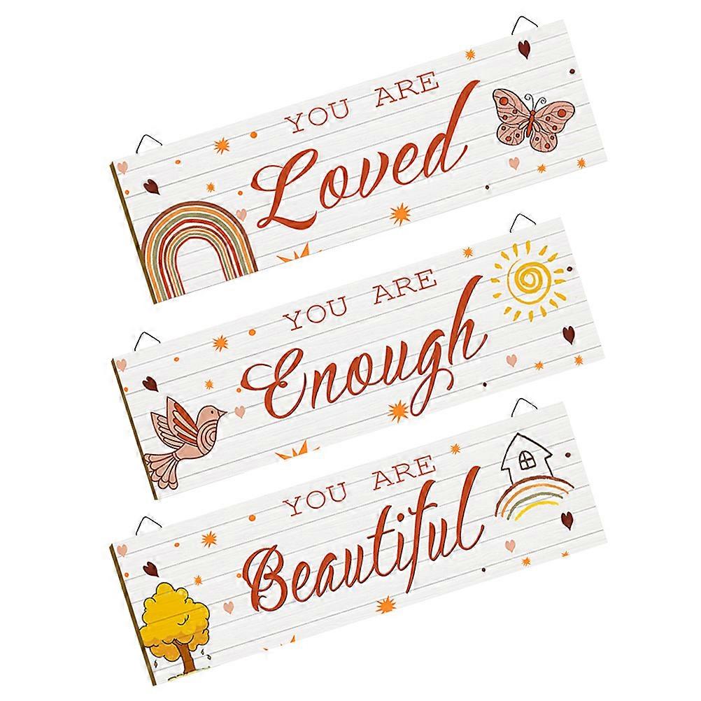 Rustic Wall Hanging Plaque for Decorative Inspirational Wall Art 9Pcs