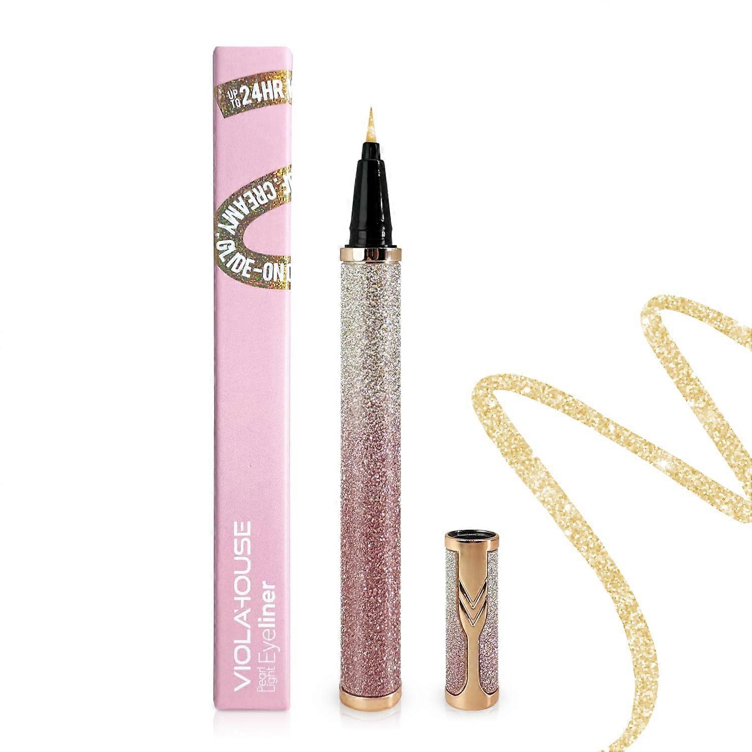 Waterproof Liquid Eyeliner Pen with Precision Tip, LongLasting Matte Yellow Eye Makeup